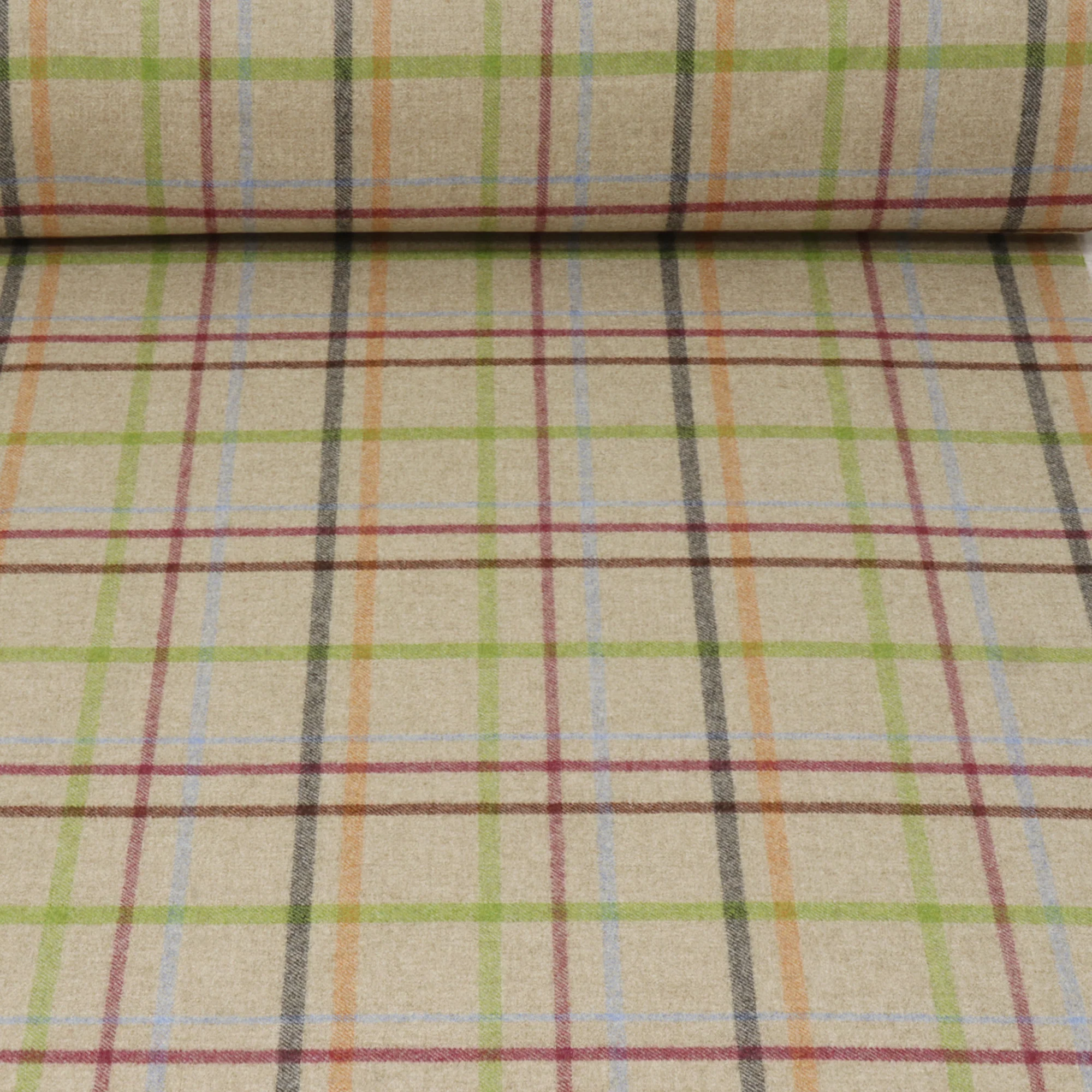 Abraham Moon Multicheck Natural Fabric - Image 3