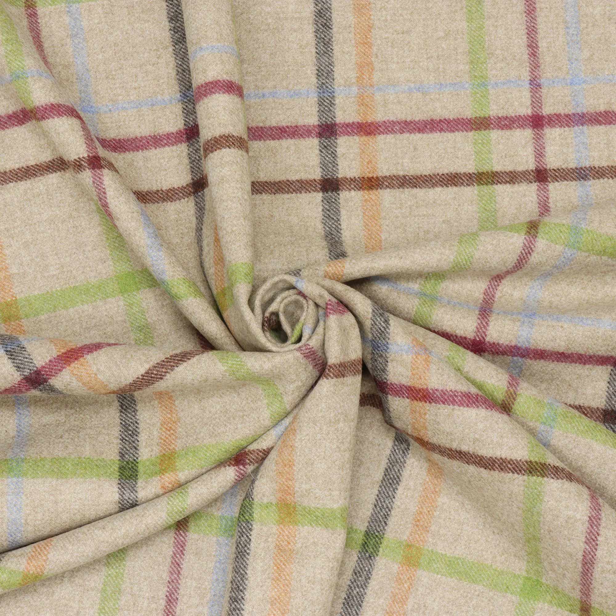 Abraham Moon Multicheck Natural Fabric - Image 4
