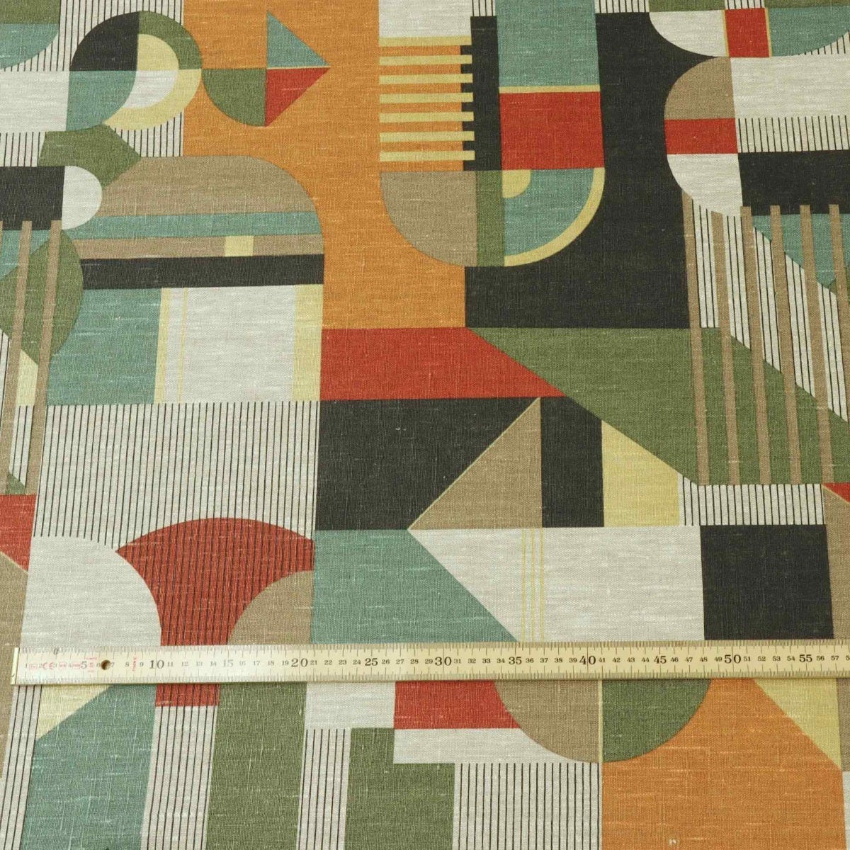 Abstract Clash Linen Fabric - Image 5
