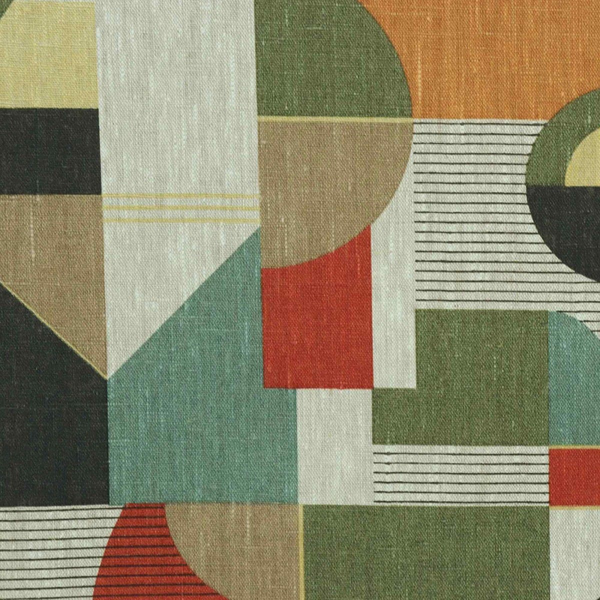 Abstract Clash Linen Fabric - Image 6