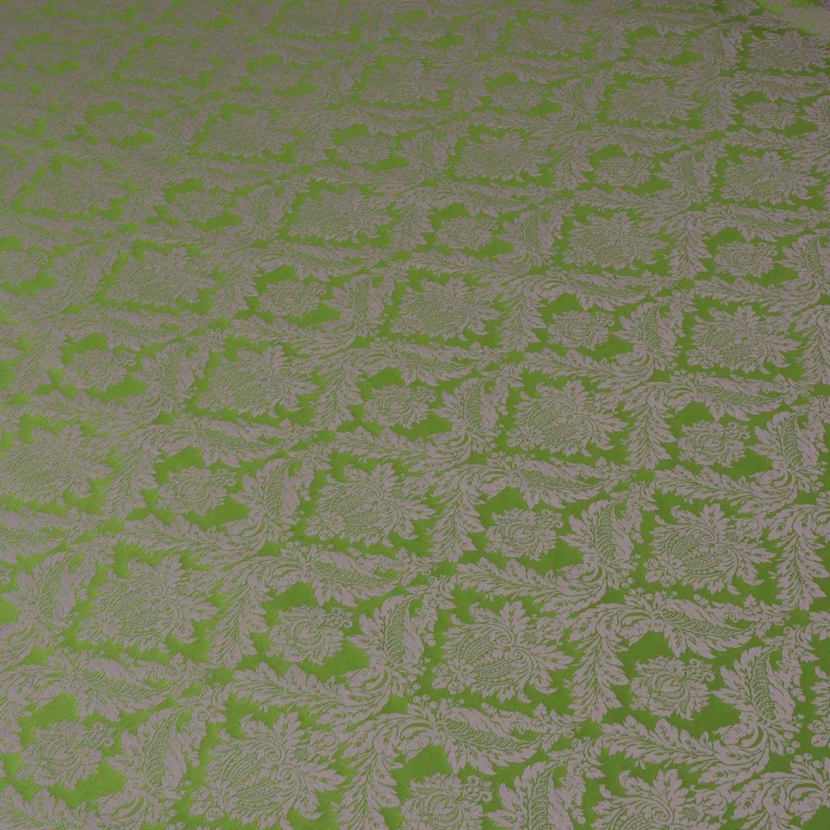 Alderton Damask Purple on Green Fabric - Image 4