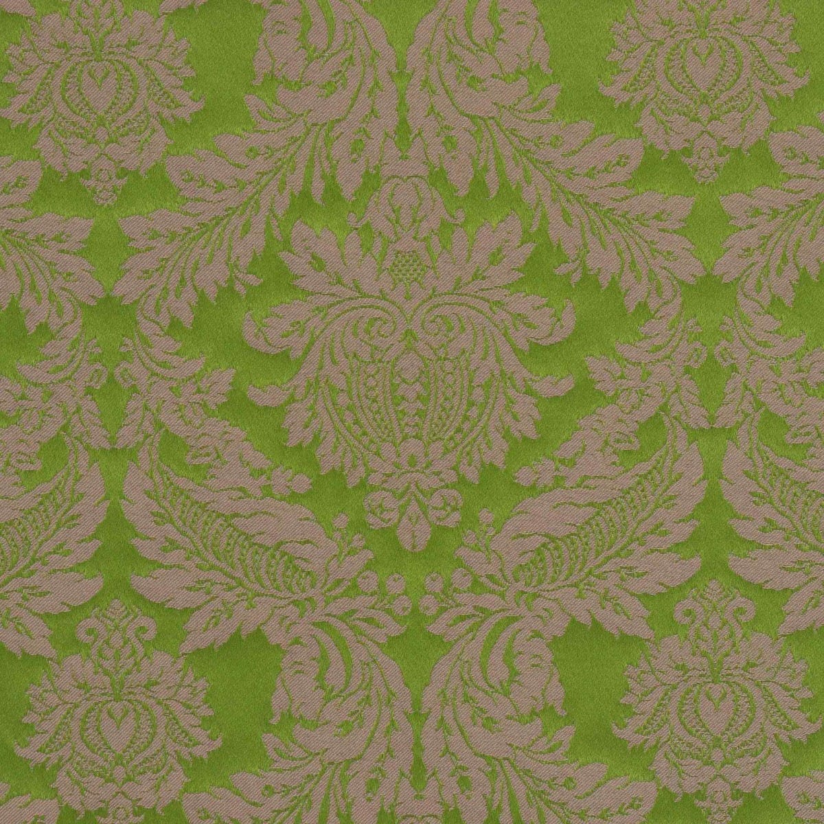 Alderton Damask Purple on Green Fabric - Image 6