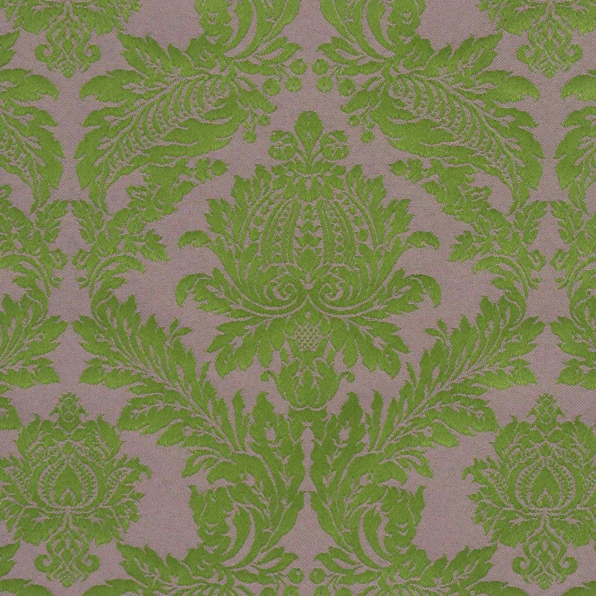 Alderton Damask Purple on Green Fabric - Image 8