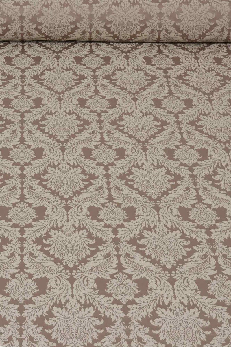 Alderton Luxury Damask Biscuit Fabric - Image 2