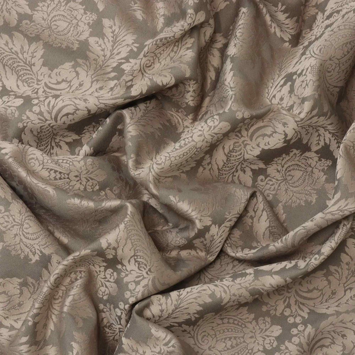 Alderton Luxury Damask Chocolate Fabric - Image 3