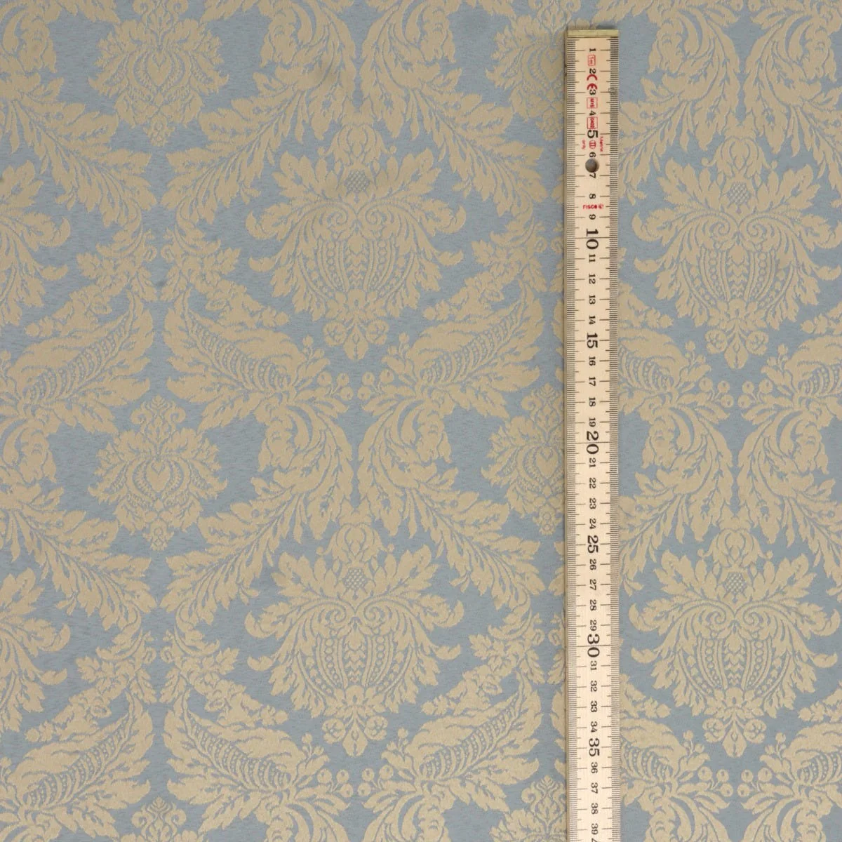 Alderton Luxury Damask Duck Egg/Gold Fabric - Image 5