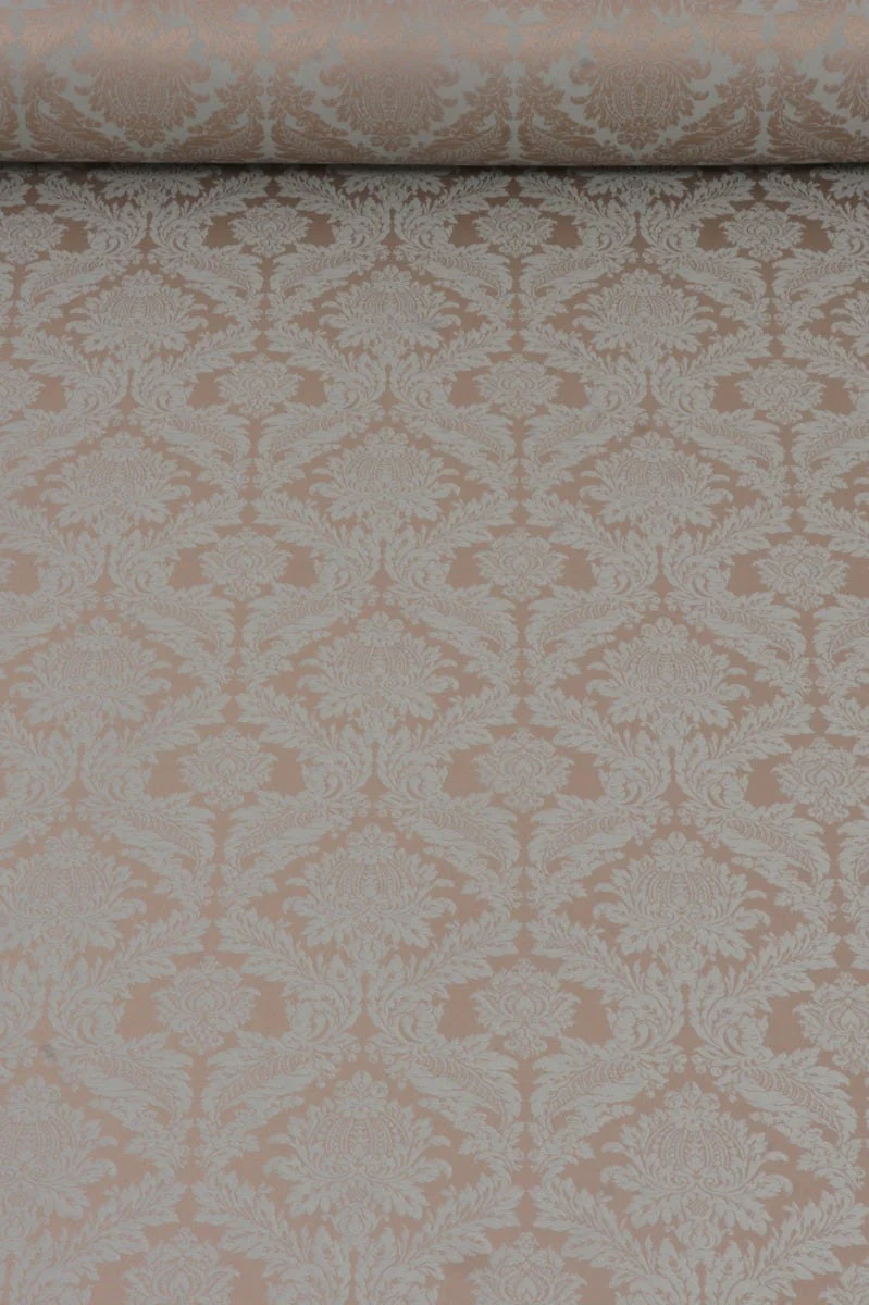 Alderton Luxury Damask Duck Egg/Taupe Fabric - Image 2