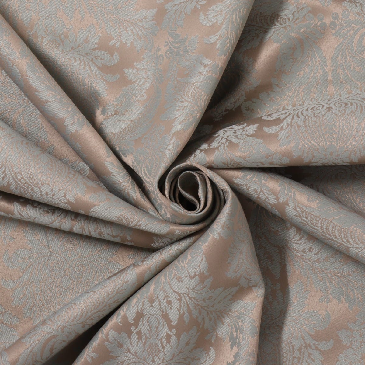 Alderton Luxury Damask Duck Egg/Taupe Fabric - Image 3