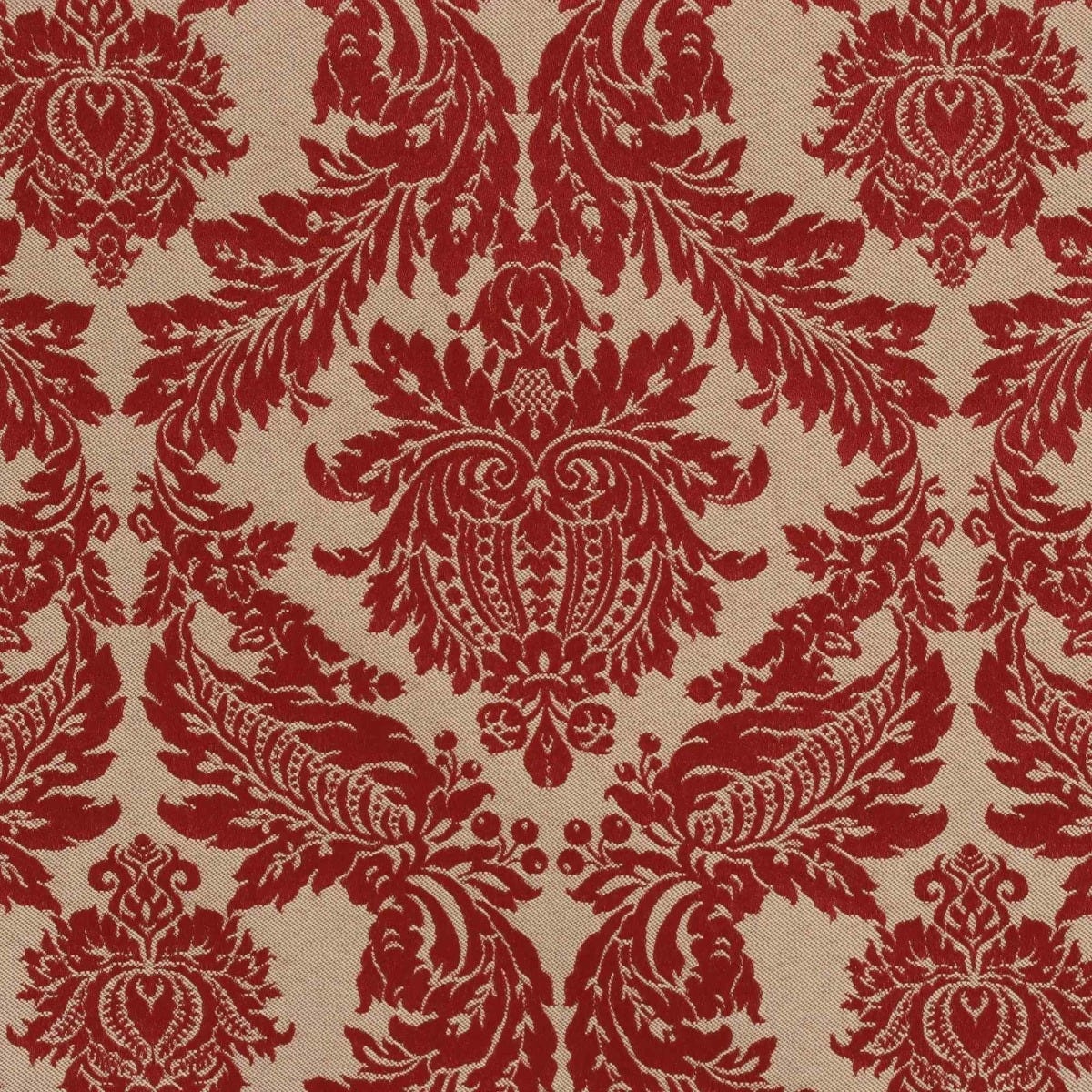 Alderton Luxury Damask Gold on Red Fabric - Image 8