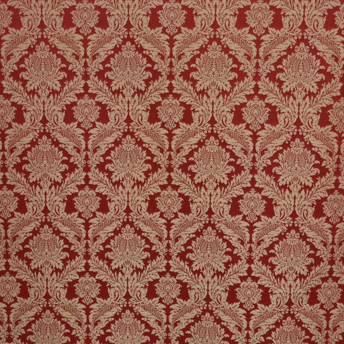 Alderton Luxury Damask Gold on Red Fabric - Image 9