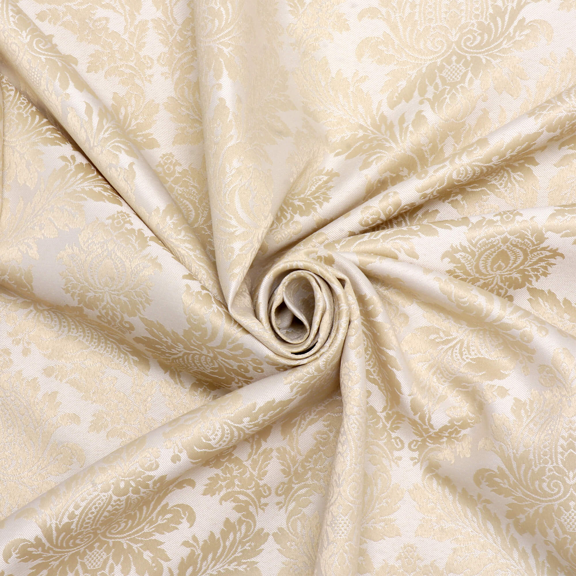 Alderton Luxury Damask Ivory Fabric - Image 3