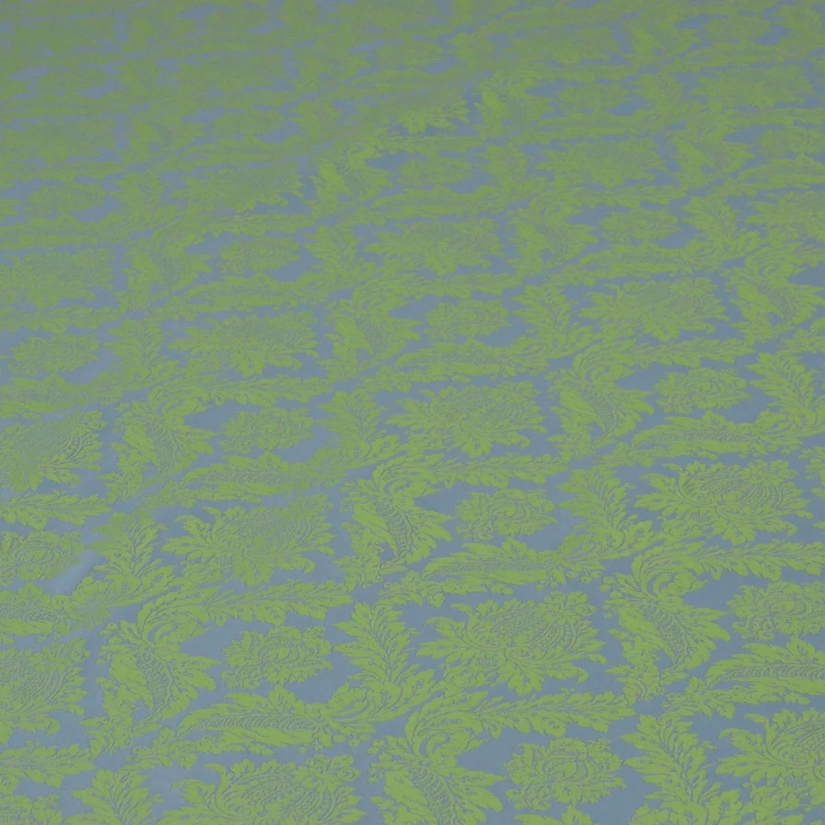 Alderton Luxury Damask Lime On Duck Egg Fabric - Image 4