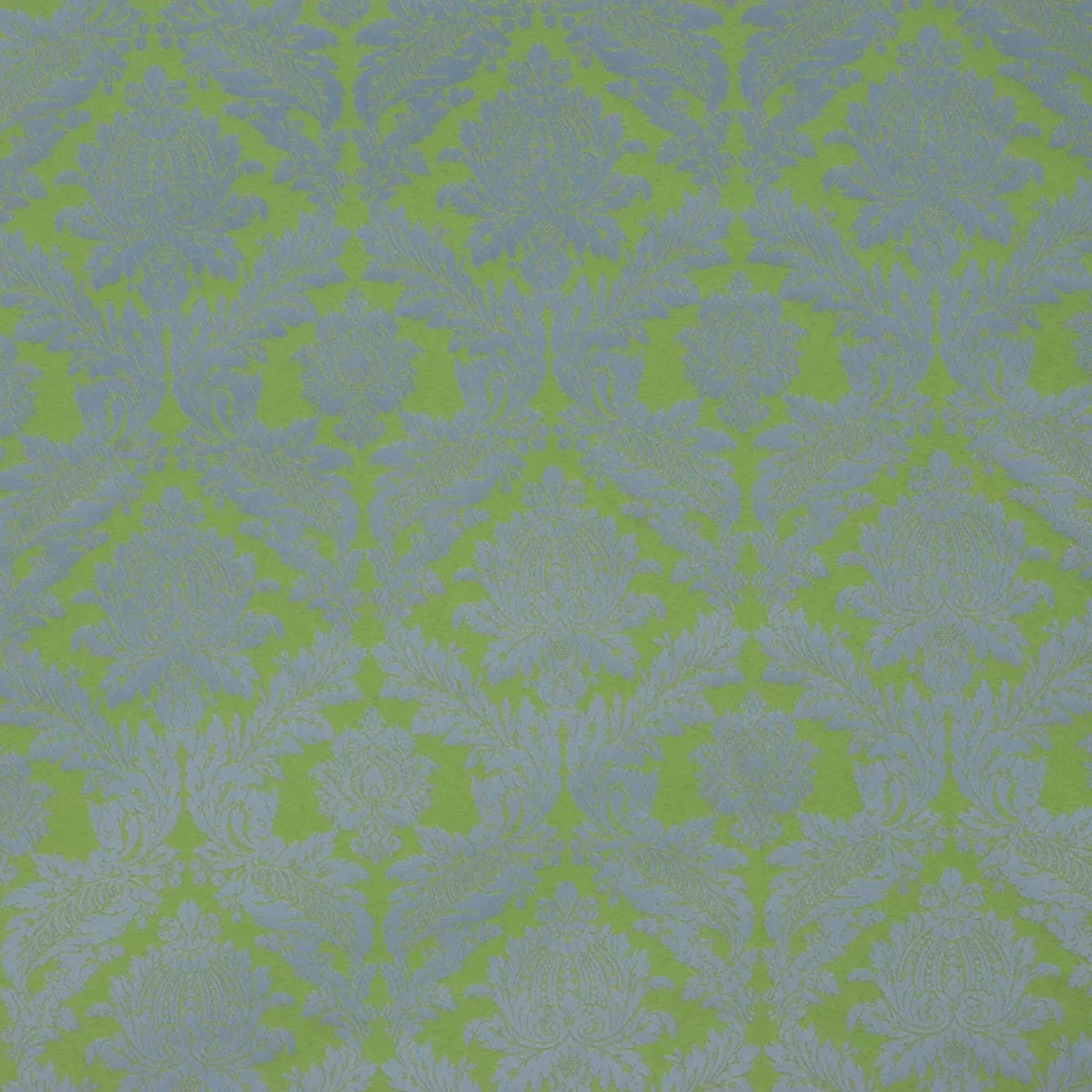 Alderton Luxury Damask Lime On Duck Egg Fabric - Image 8