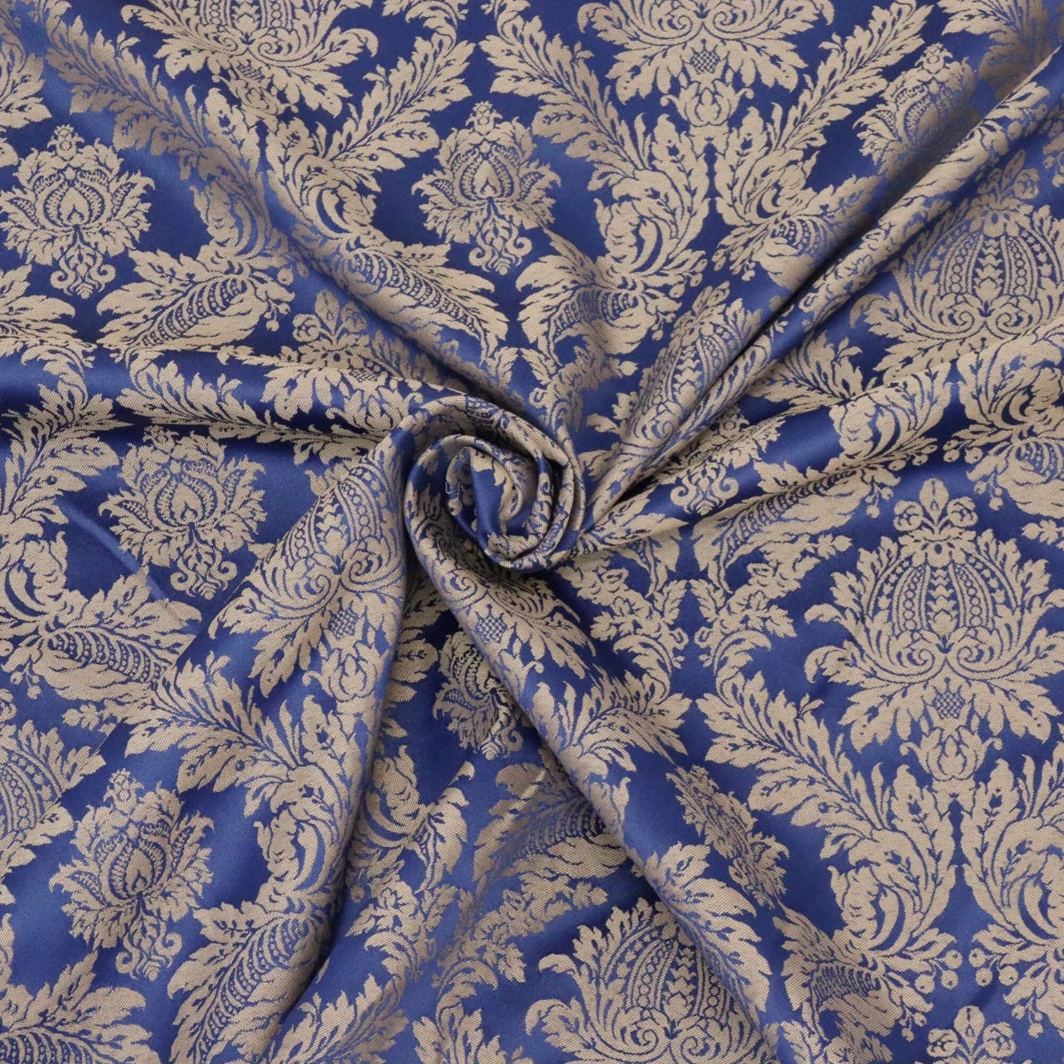 Alderton Luxury Damask Navy Fabric - Image 3