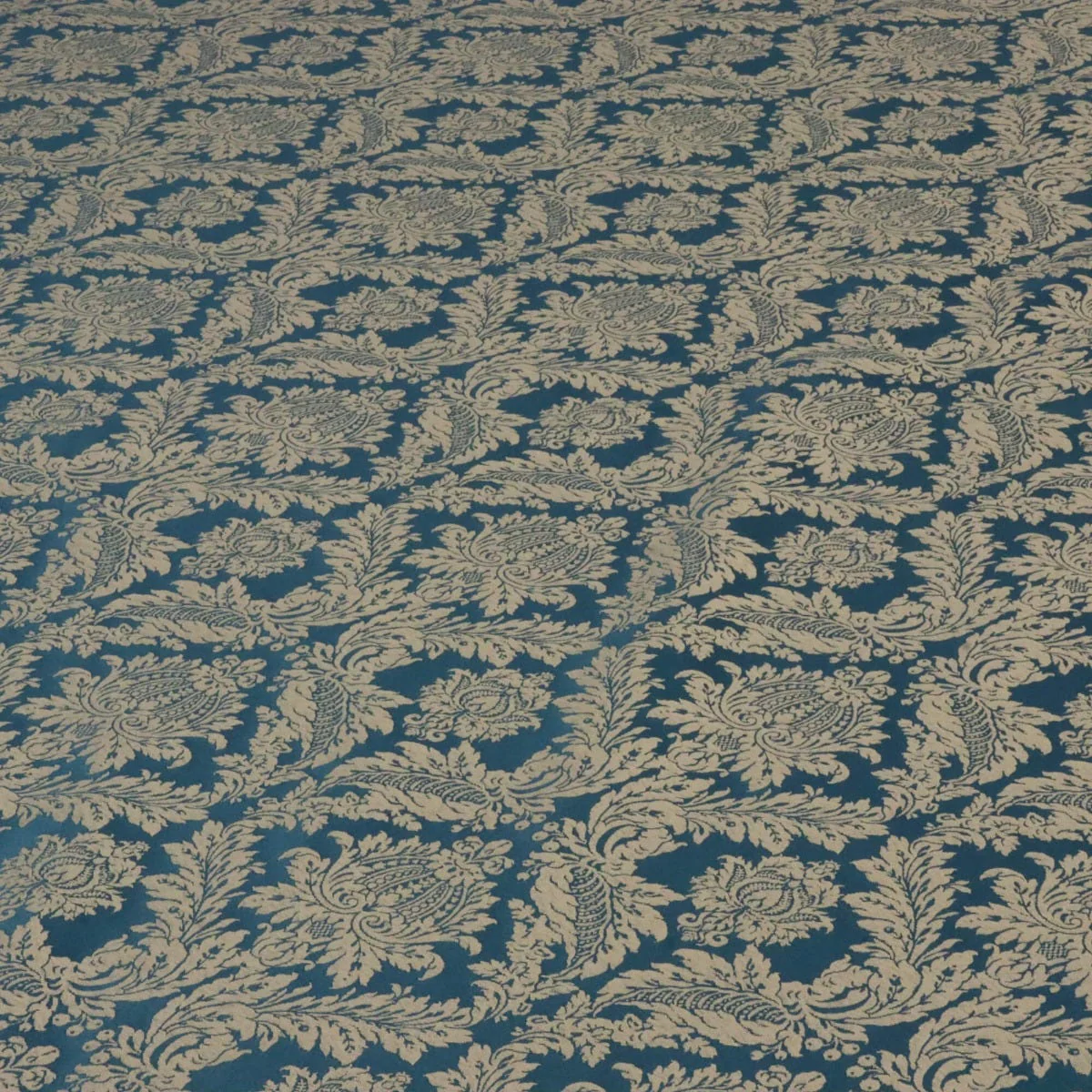 Alderton Luxury Damask Teal Fabric - Image 4