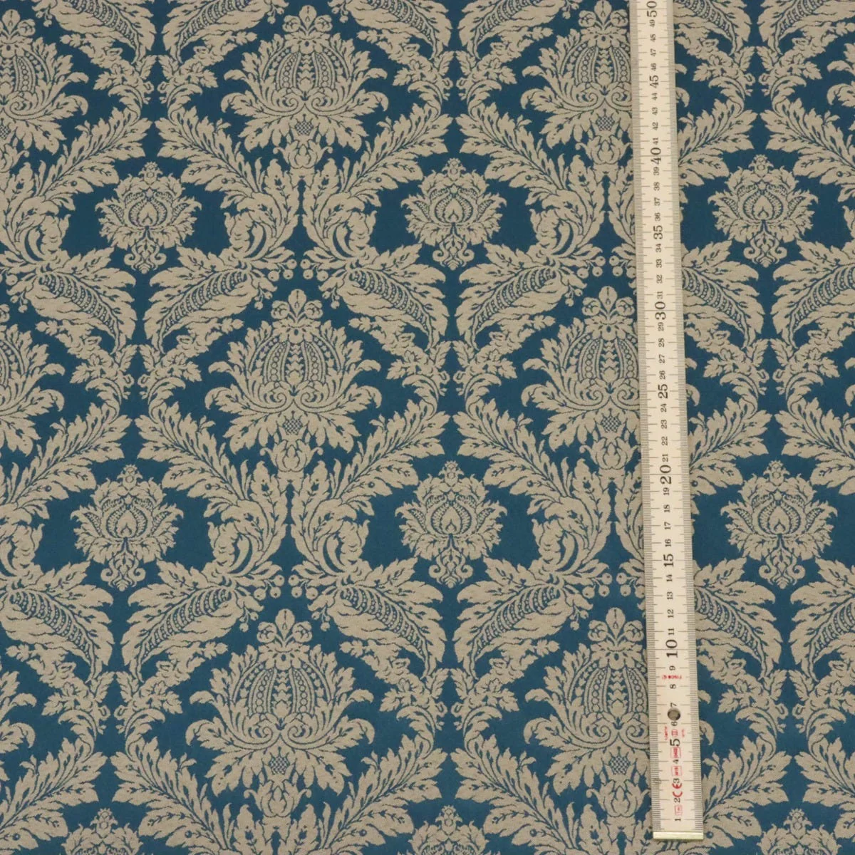 Alderton Luxury Damask Teal Fabric - Image 5