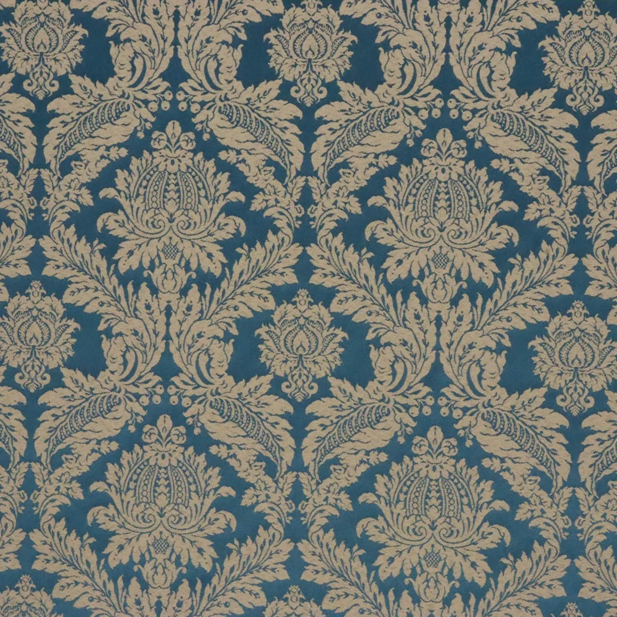 Alderton Luxury Damask Teal Fabric - Image 6