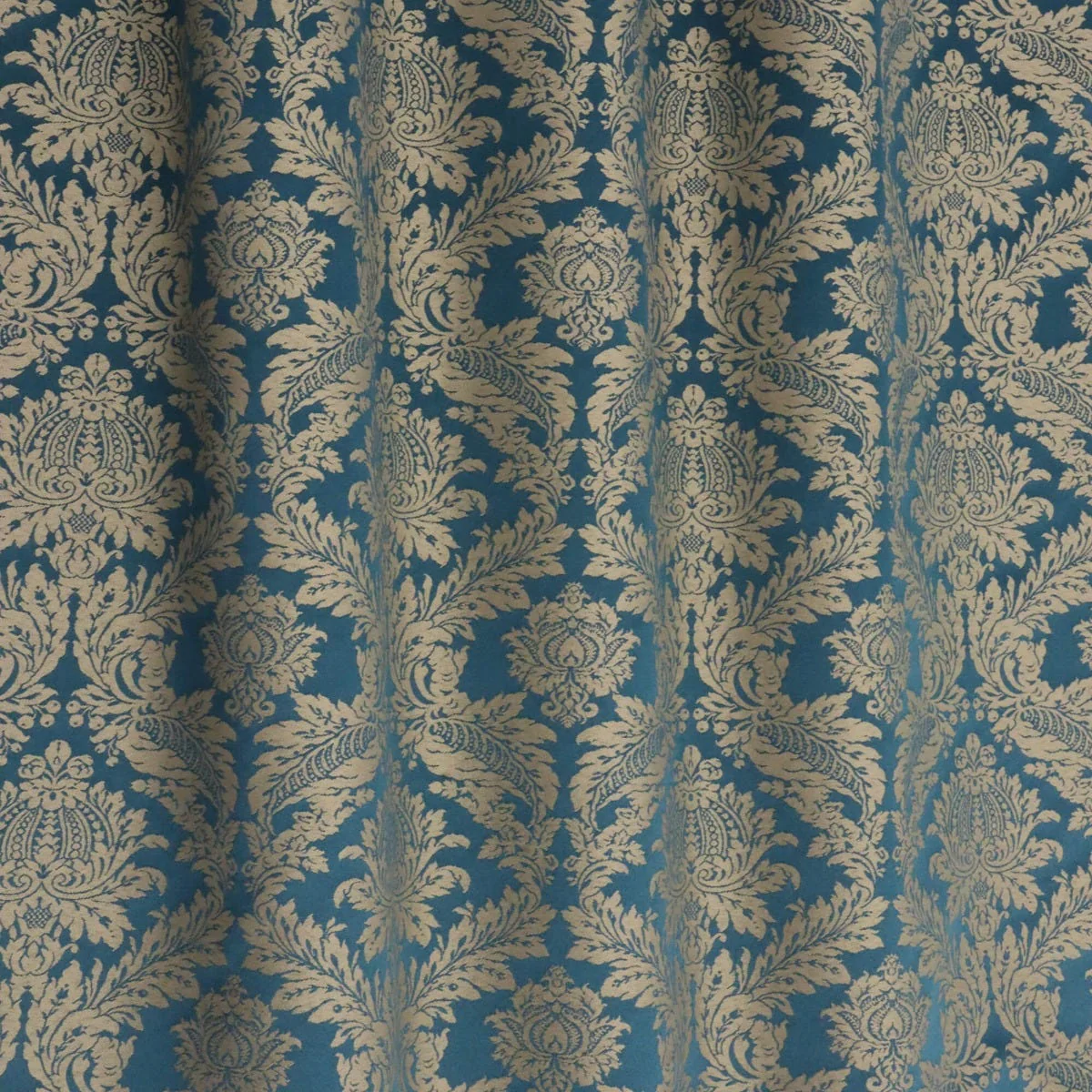 Alderton Luxury Damask Teal Fabric - Image 7