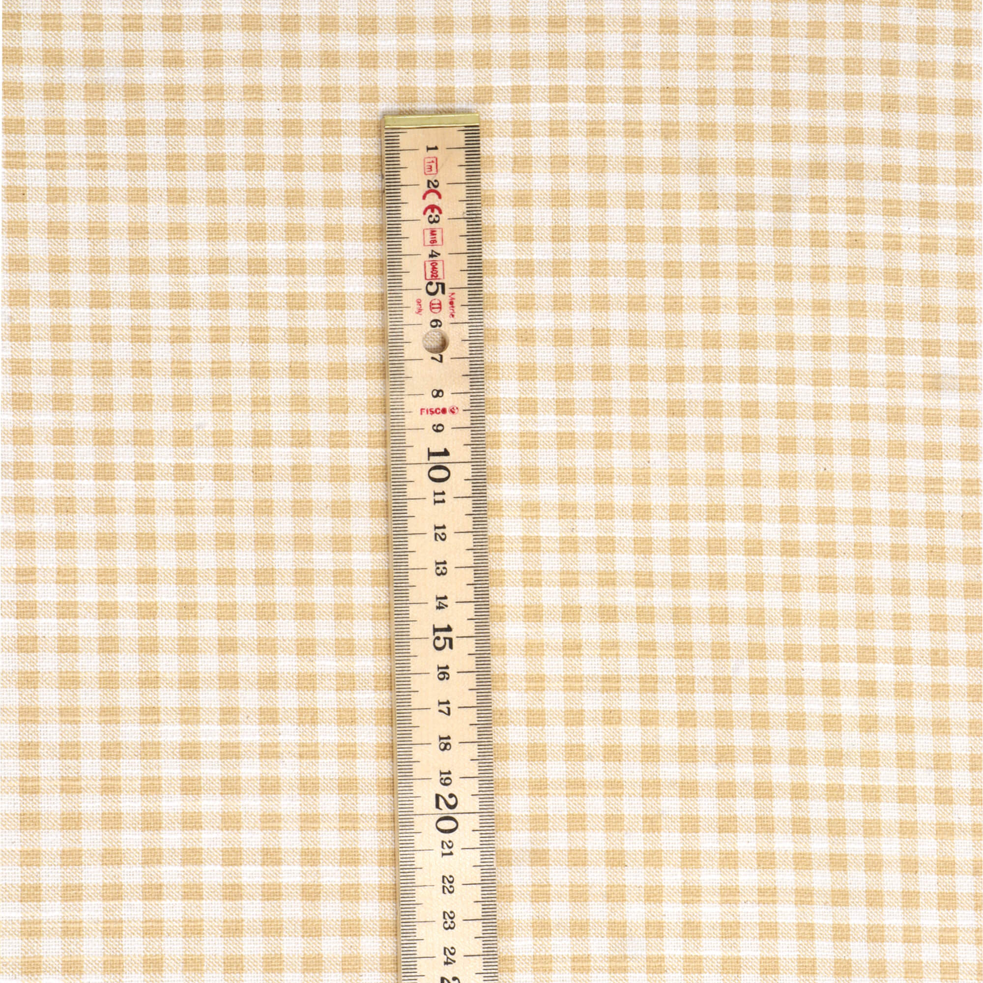Amberley Mini Gingham Yellow Double Width Fabric - Image 5