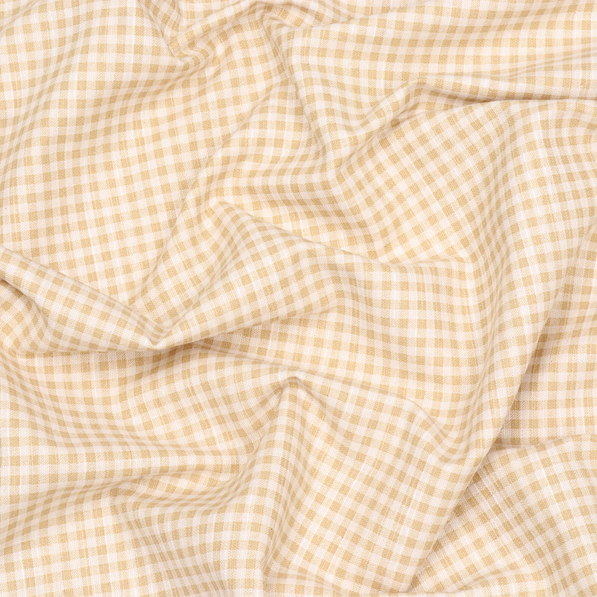 Amberley Mini Gingham Yellow Double Width Fabric - Image 7