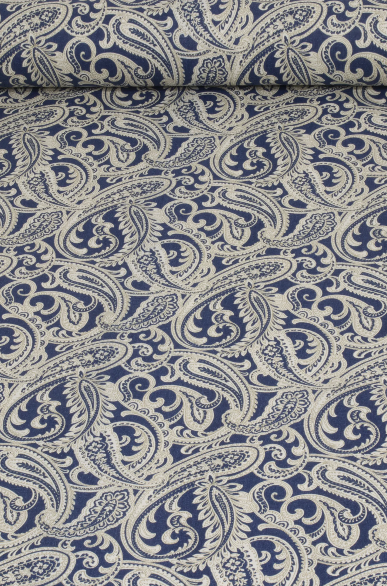 Amira Paisley Navy Fabric - Image 2