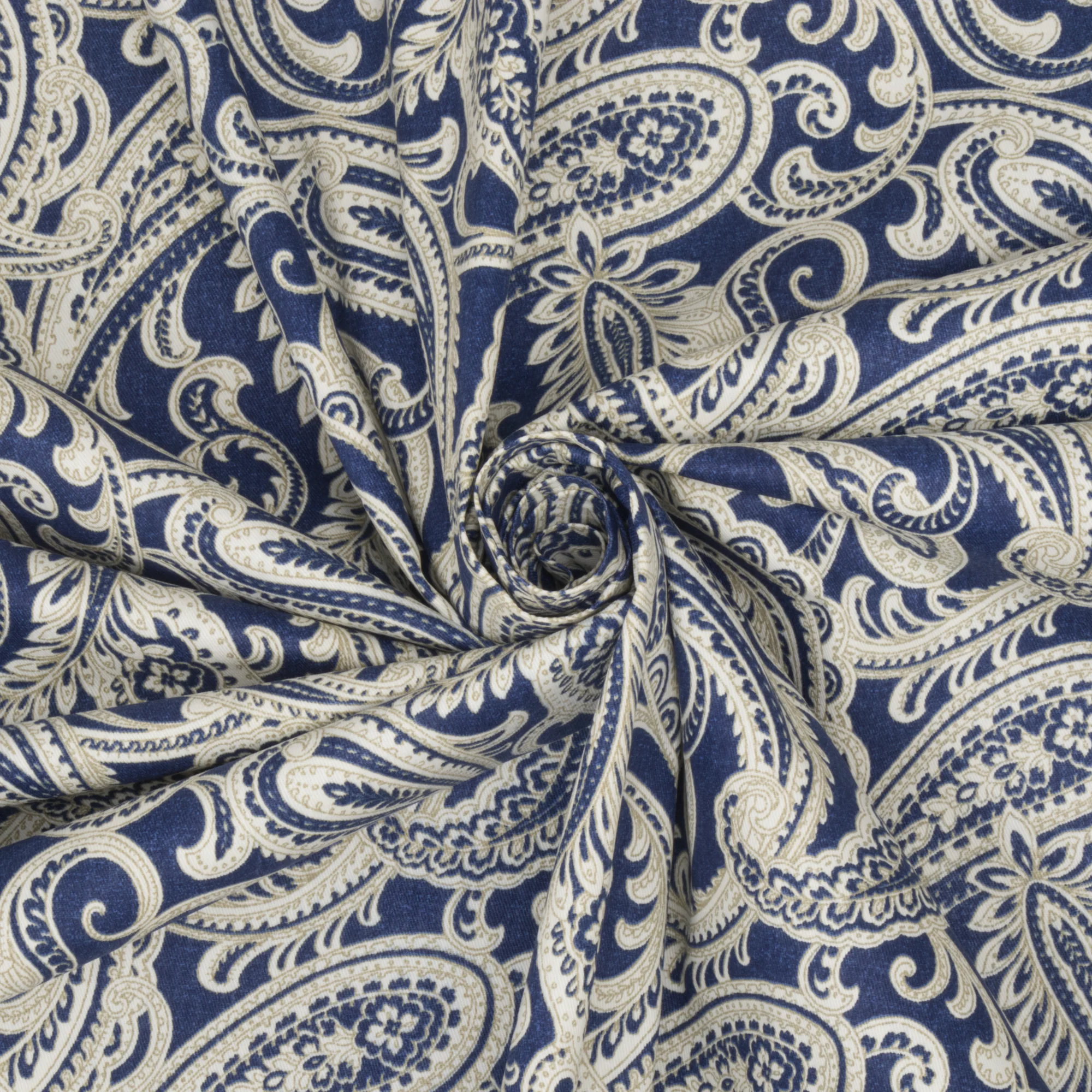 Amira Paisley Navy Fabric - Image 4
