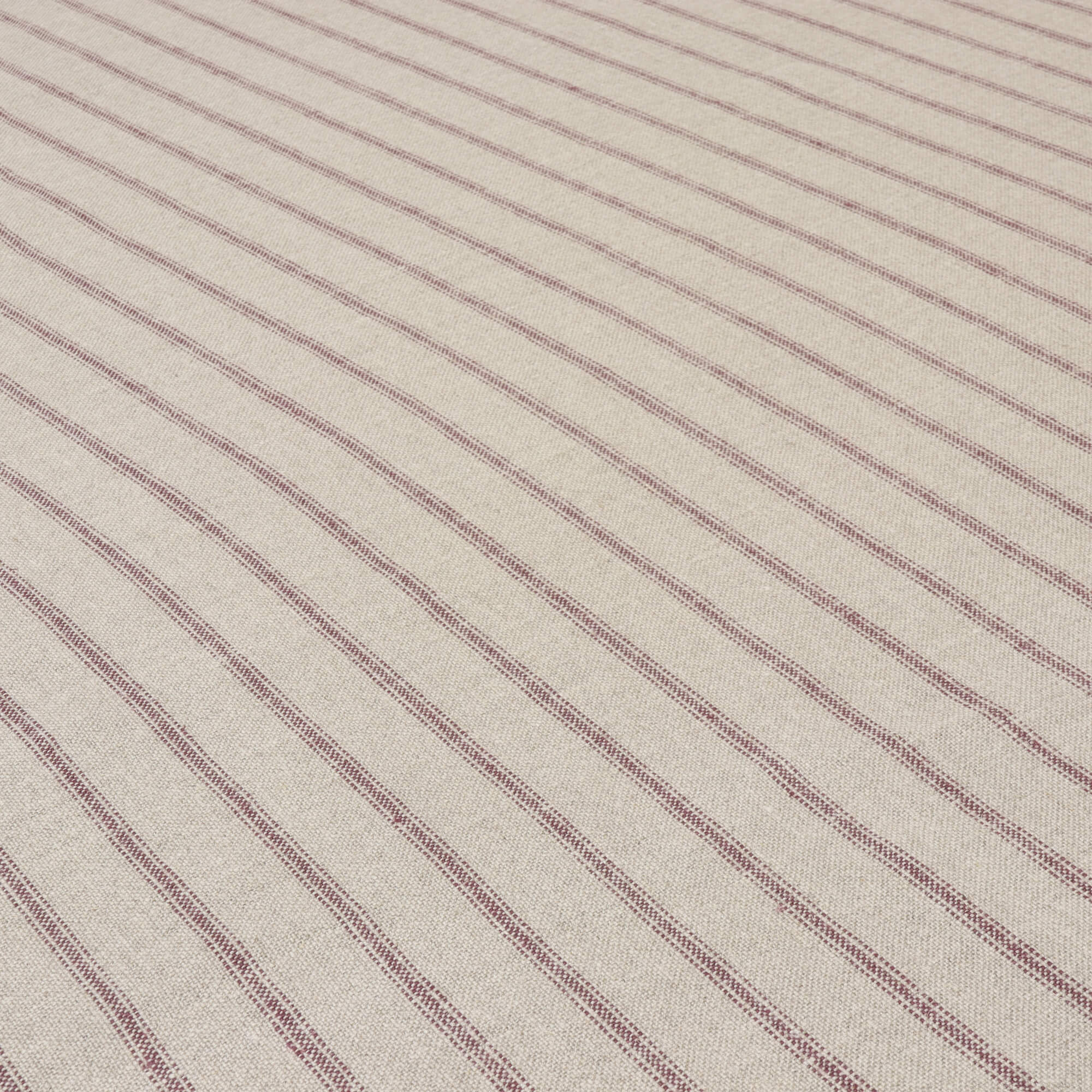 Art of the Loom Wexford Stripe Aubergine Linen Fabric - Image 4