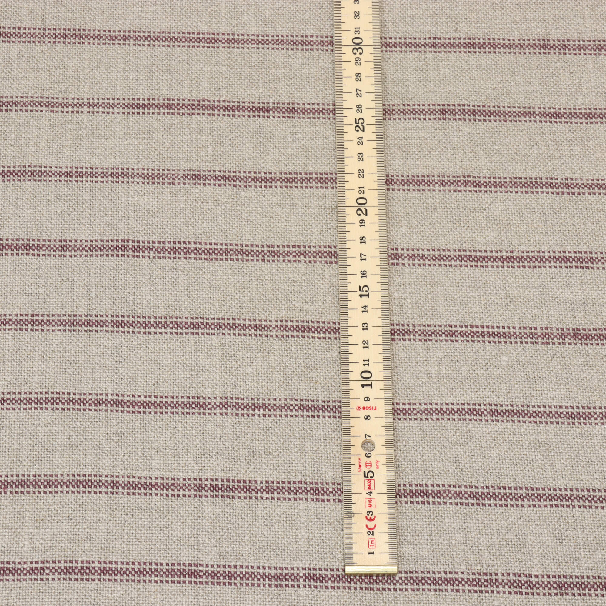 Art of the Loom Wexford Stripe Aubergine Linen Fabric - Image 5