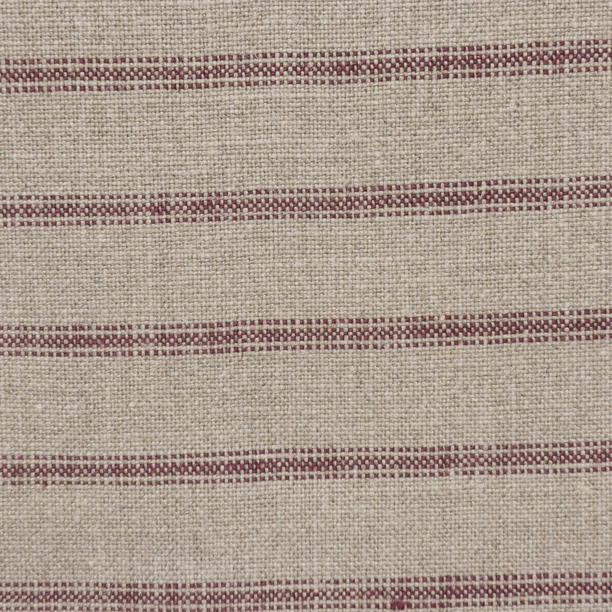 Art of the Loom Wexford Stripe Aubergine Linen Fabric - Image 6