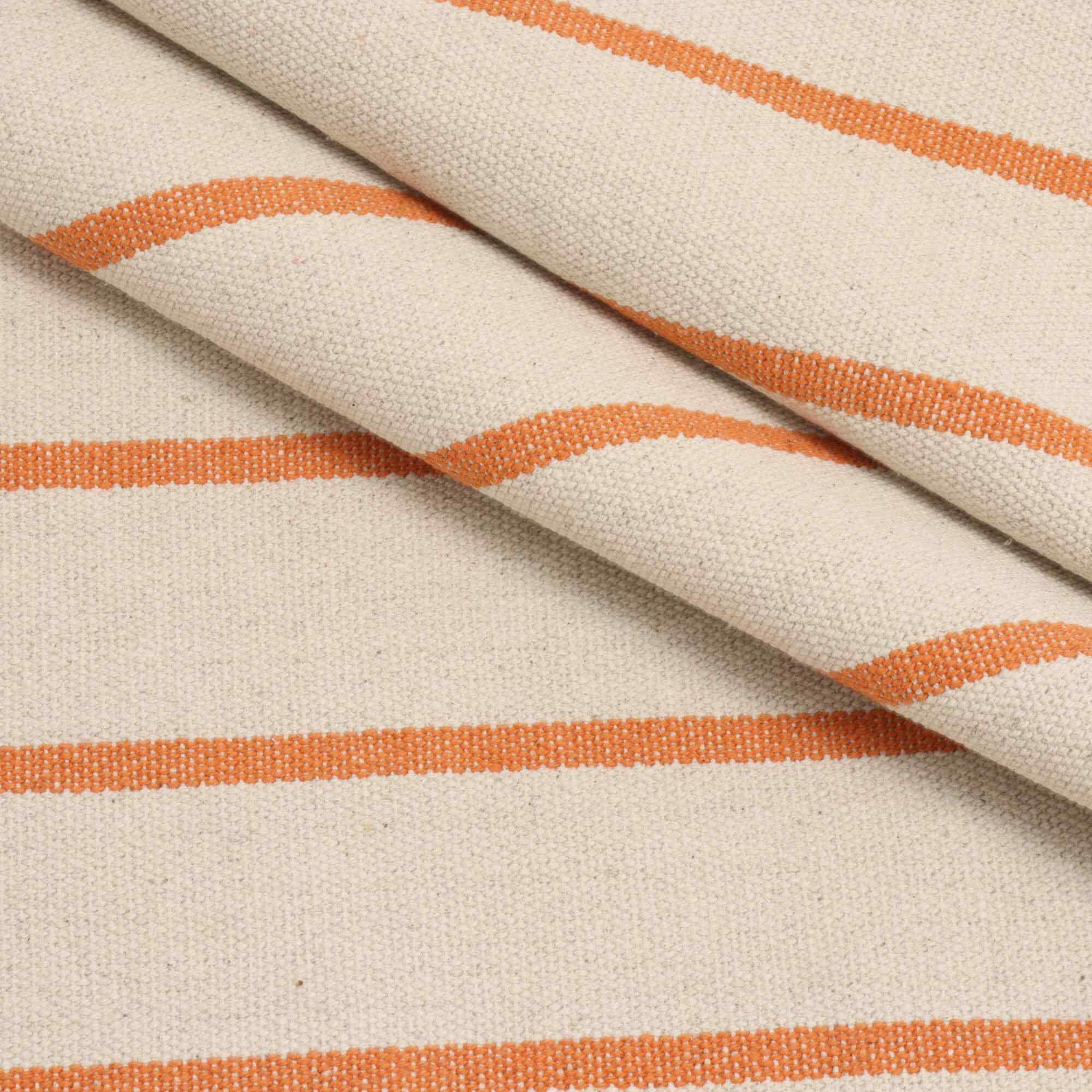 Austin Deck Stripe Orange Fabric - Image 6