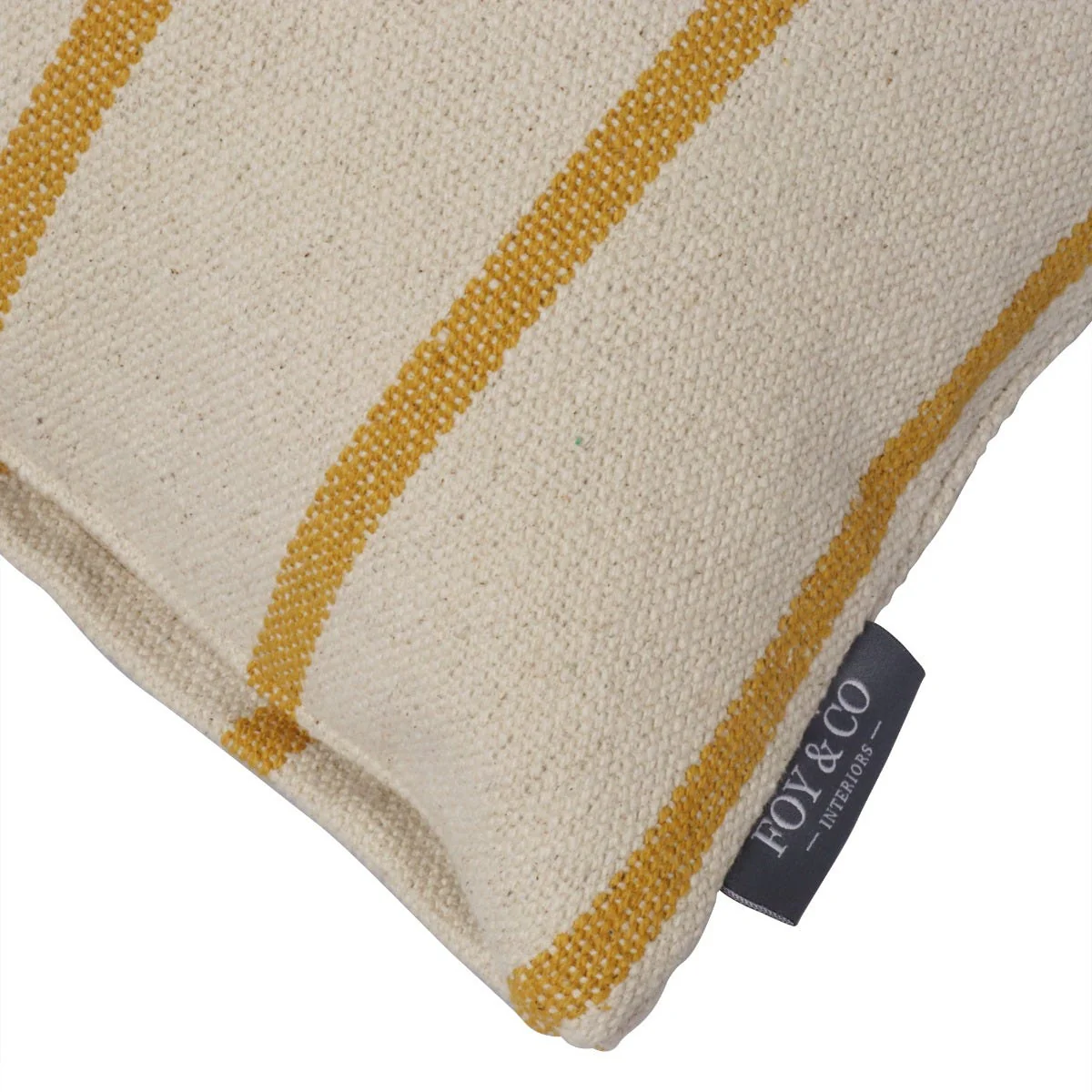 Austin Stripe Mustard Cushion - Image 2
