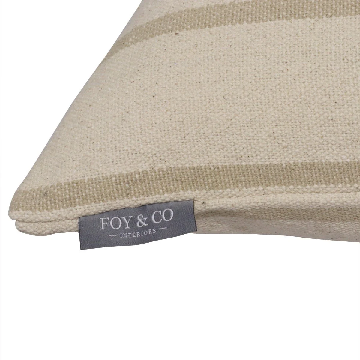 Austin Stripe Natural Cushion - Image 4