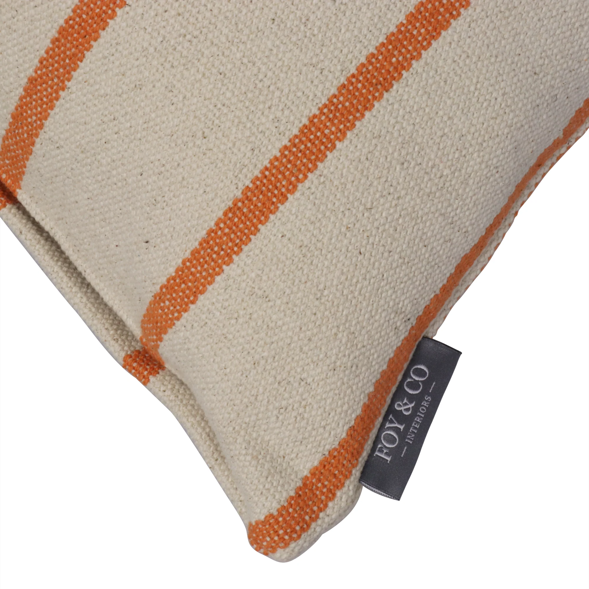 Austin Stripe Orange Cushion - Image 2