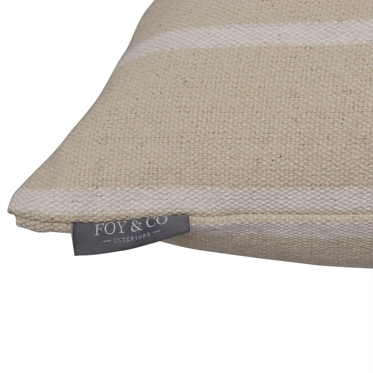 Austin Stripe White Cushion - Image 4