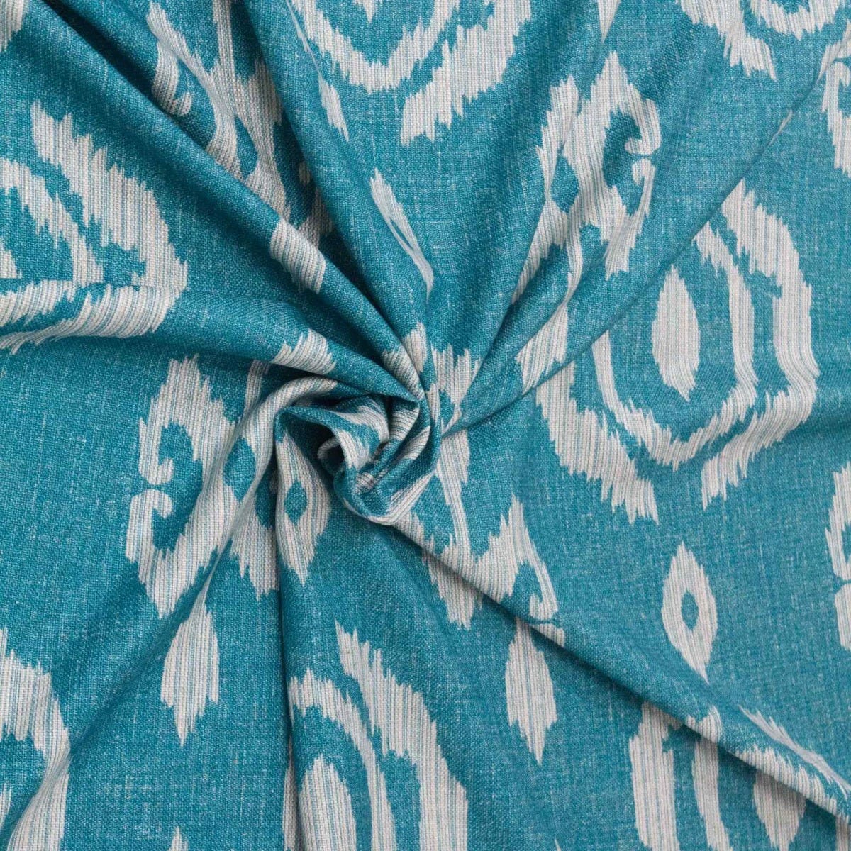 Bali Ikat Teal Fabric - Image 3