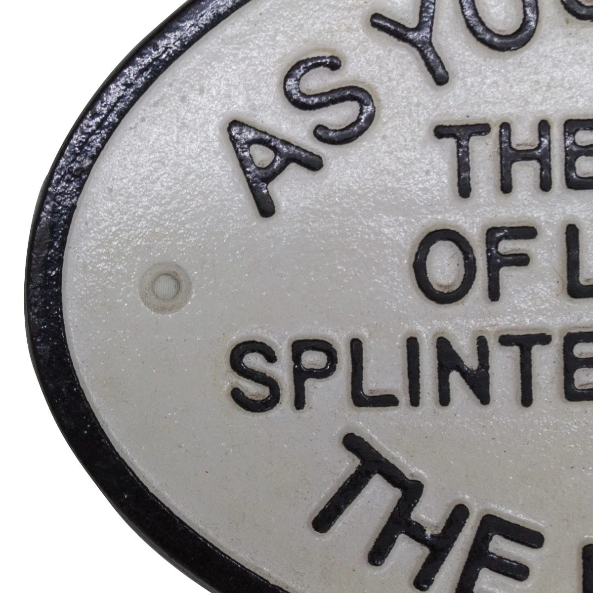 Bannister of Life Cast Iron Wall Sign - Image 3