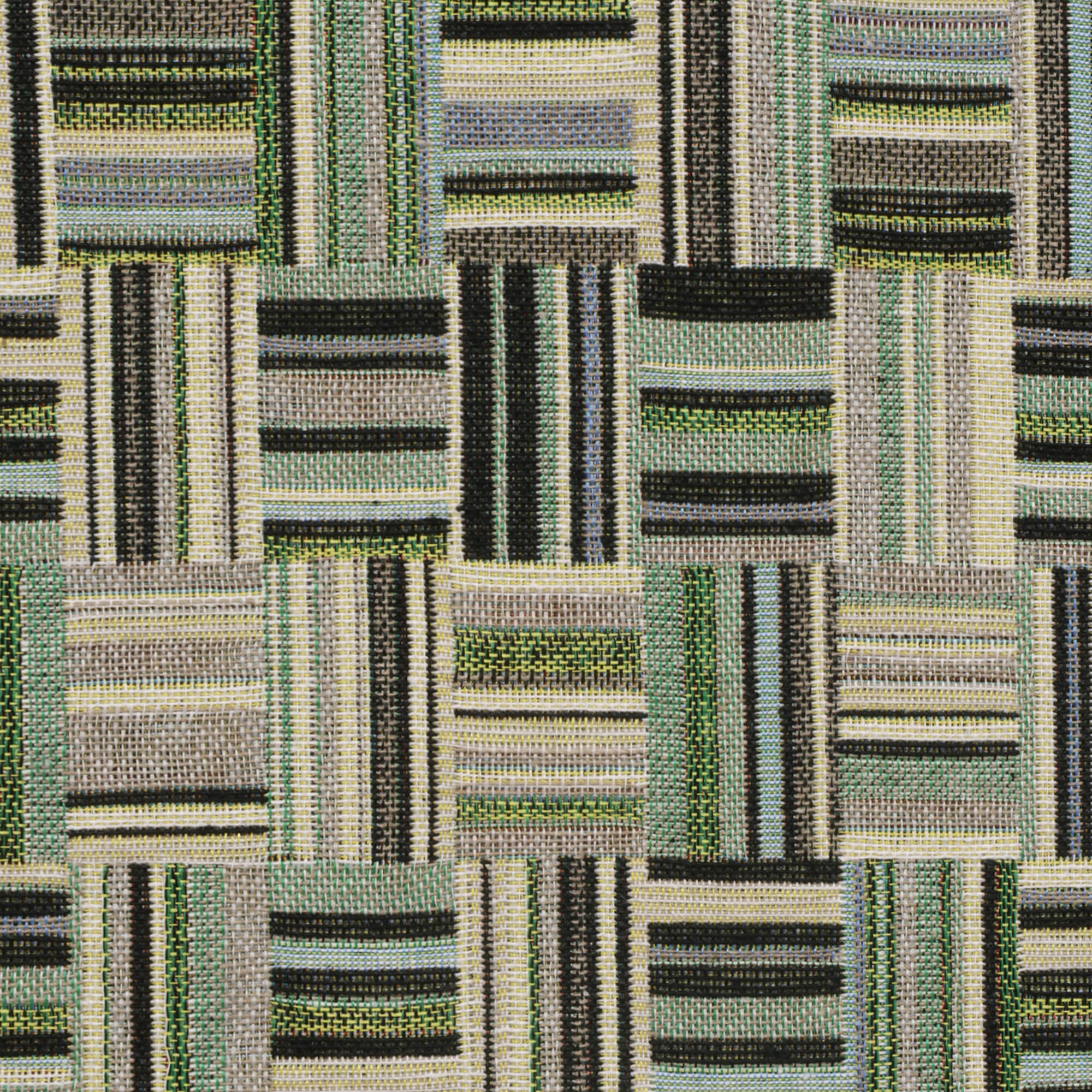 Basket Weave Jacquard Green Fabric - Image 6