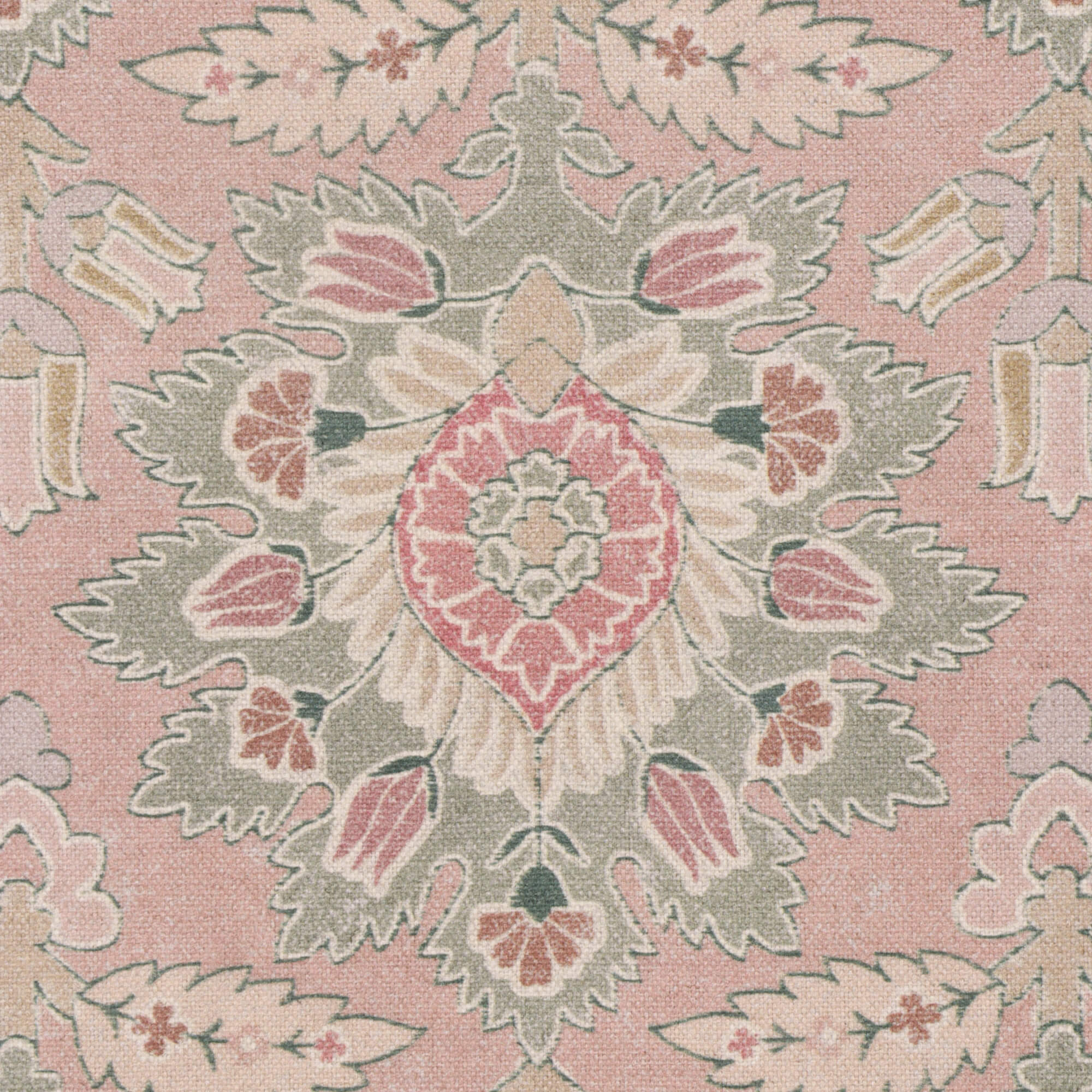 Belgrave Floral Pink Mist Fabric - Image 2