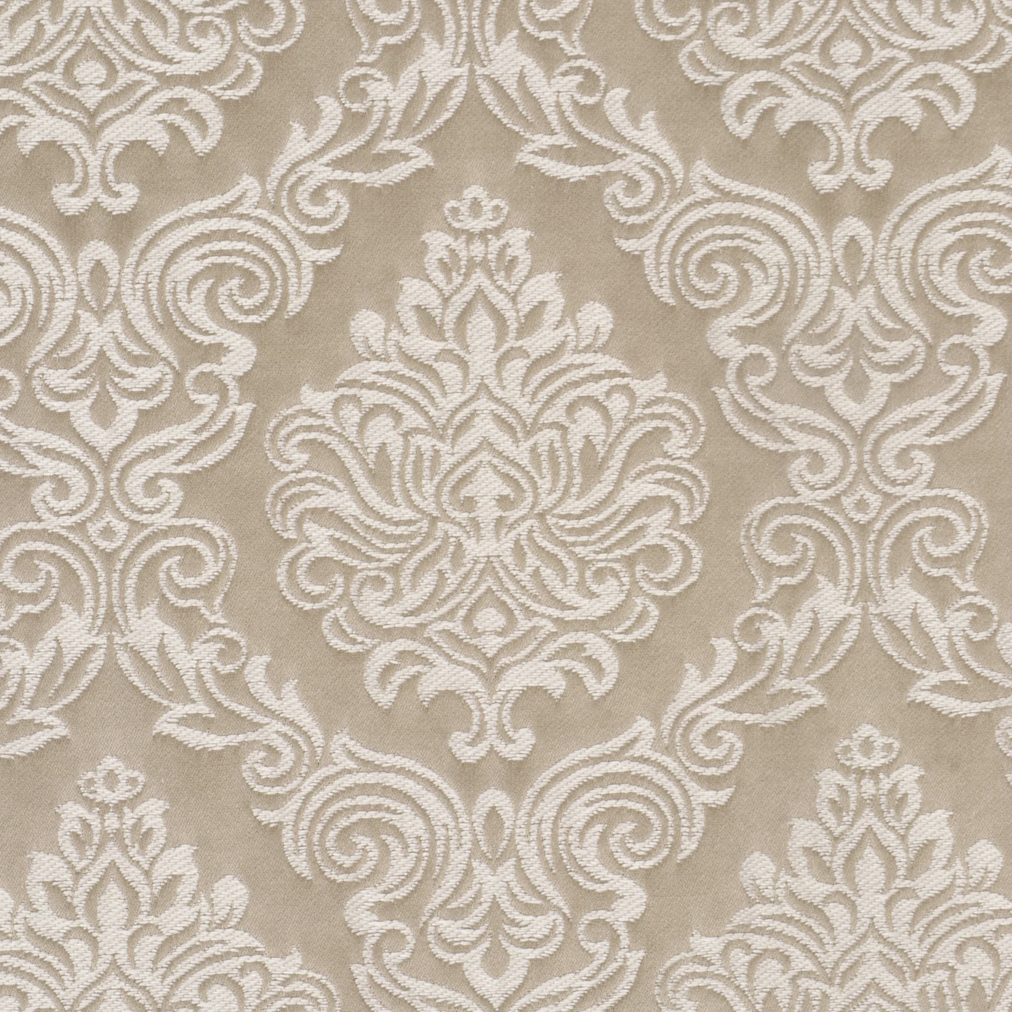 Belle Damask Mink Fabric - Image 2