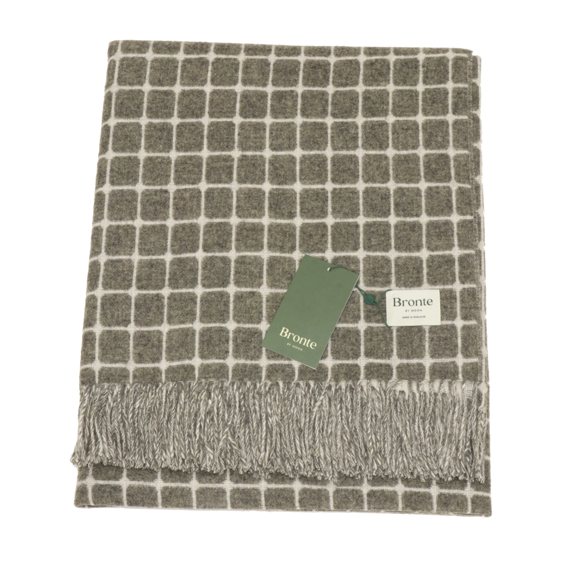 Bronte by Moon Athens Check Slate Throw - Image 3