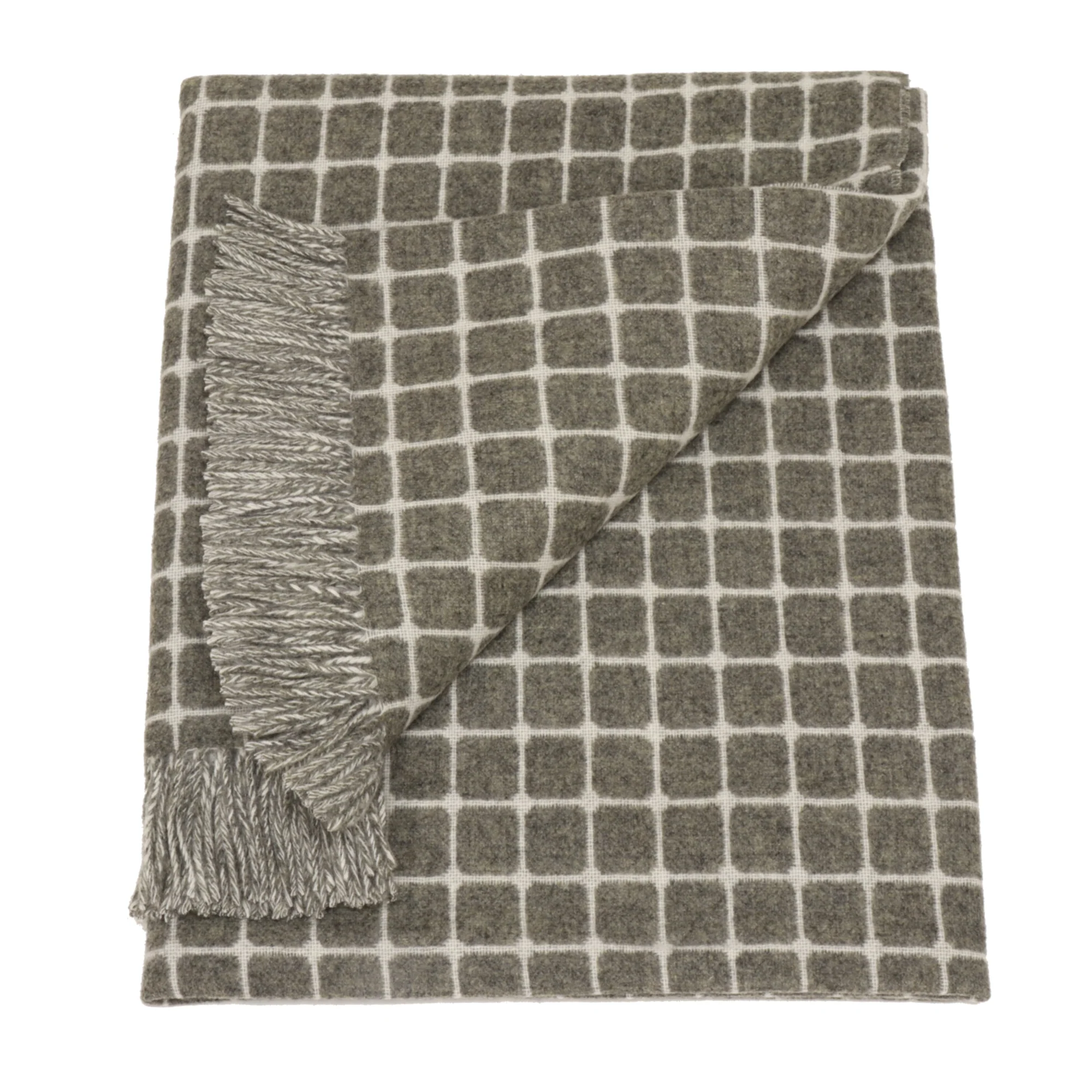 Bronte by Moon Athens Check Slate Throw - Image 4