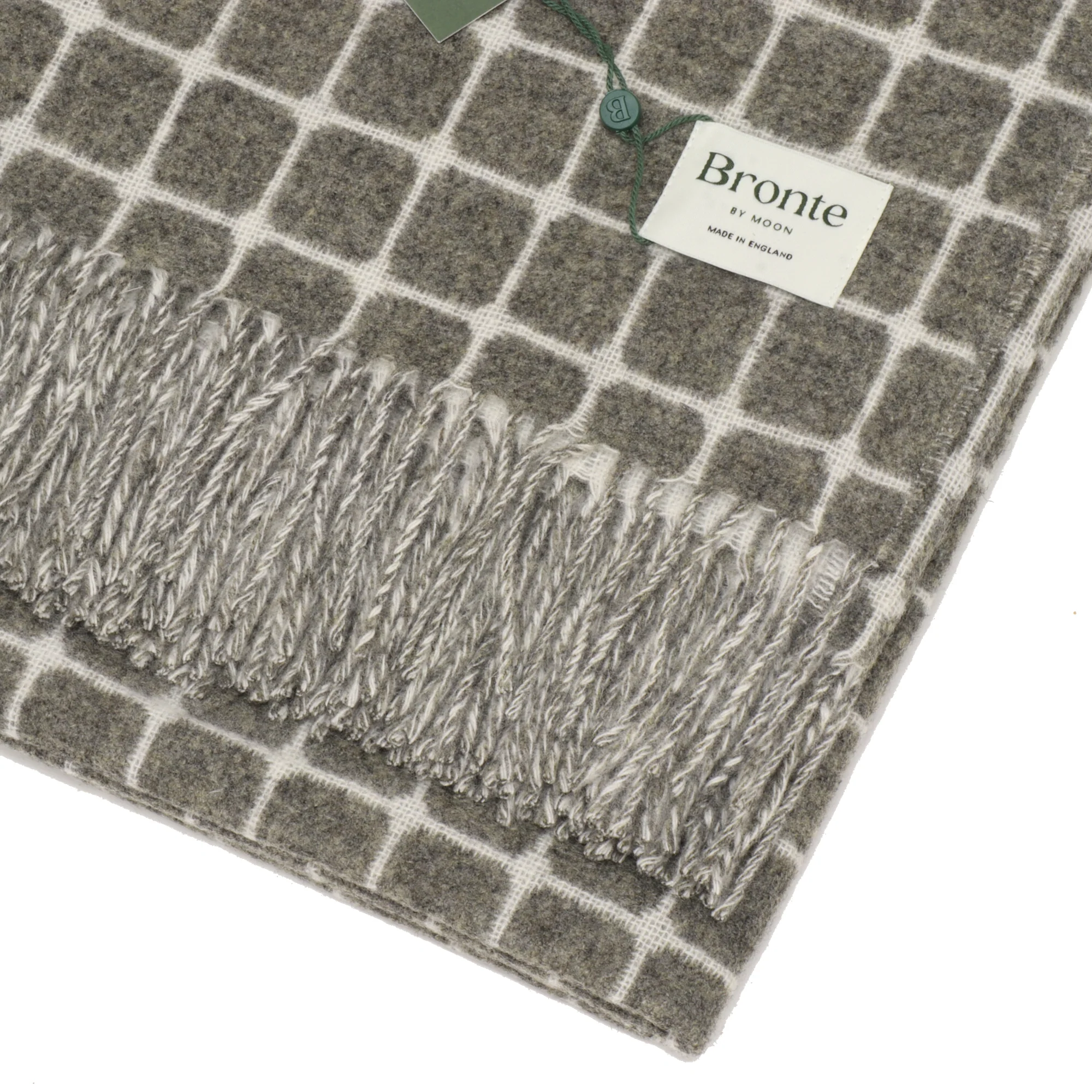 Bronte by Moon Athens Check Slate Throw - Image 5