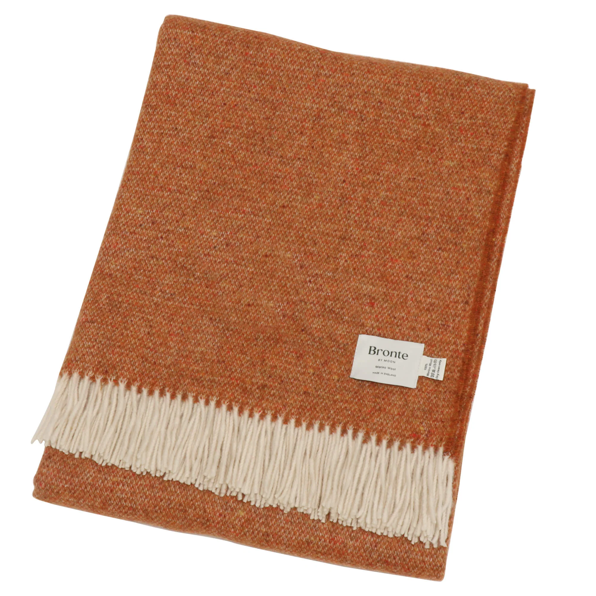 Bronte By Moon Donegal Merino Wool Throw Brick