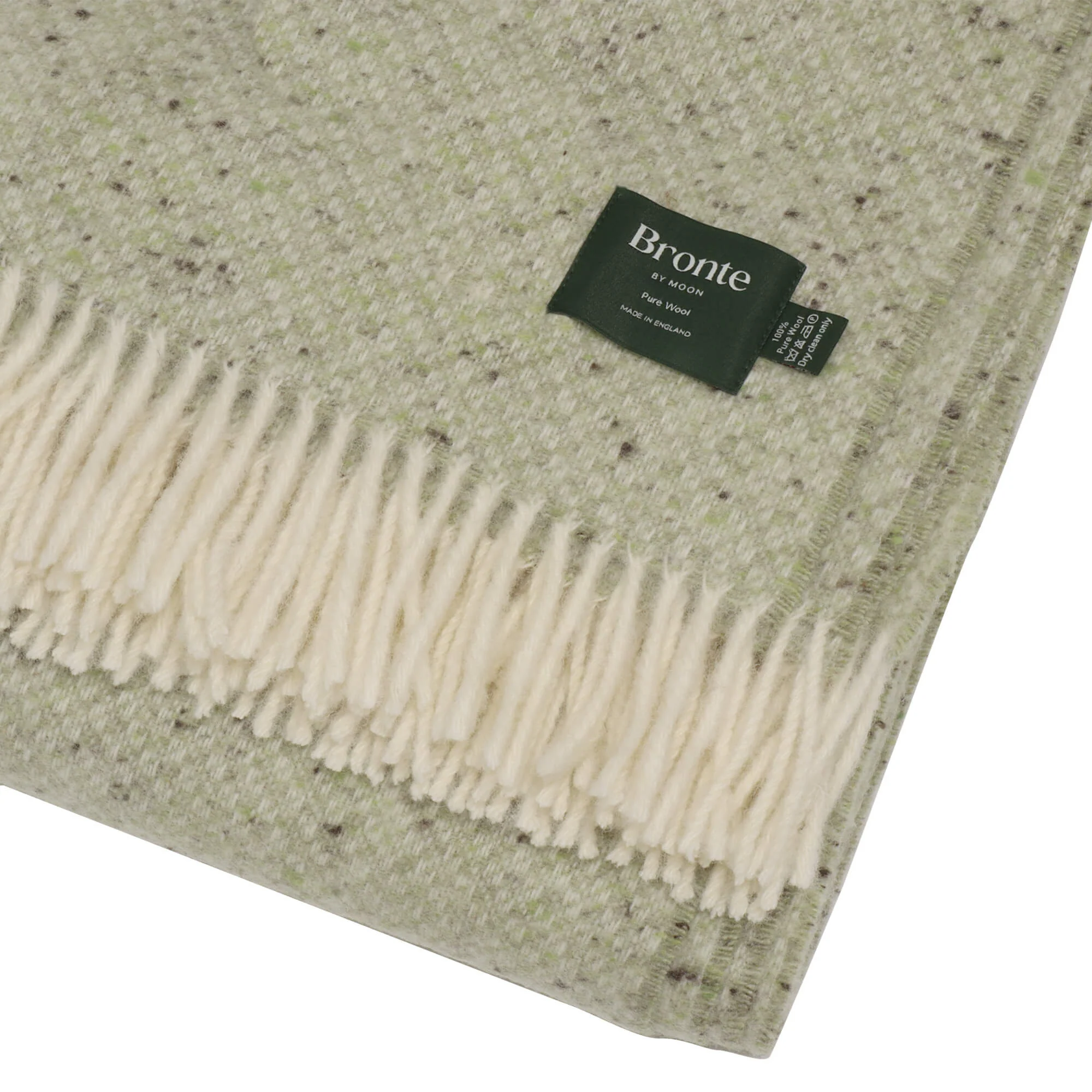 Bronte By Moon Donegal Wool Throw Light Sage - Image 4