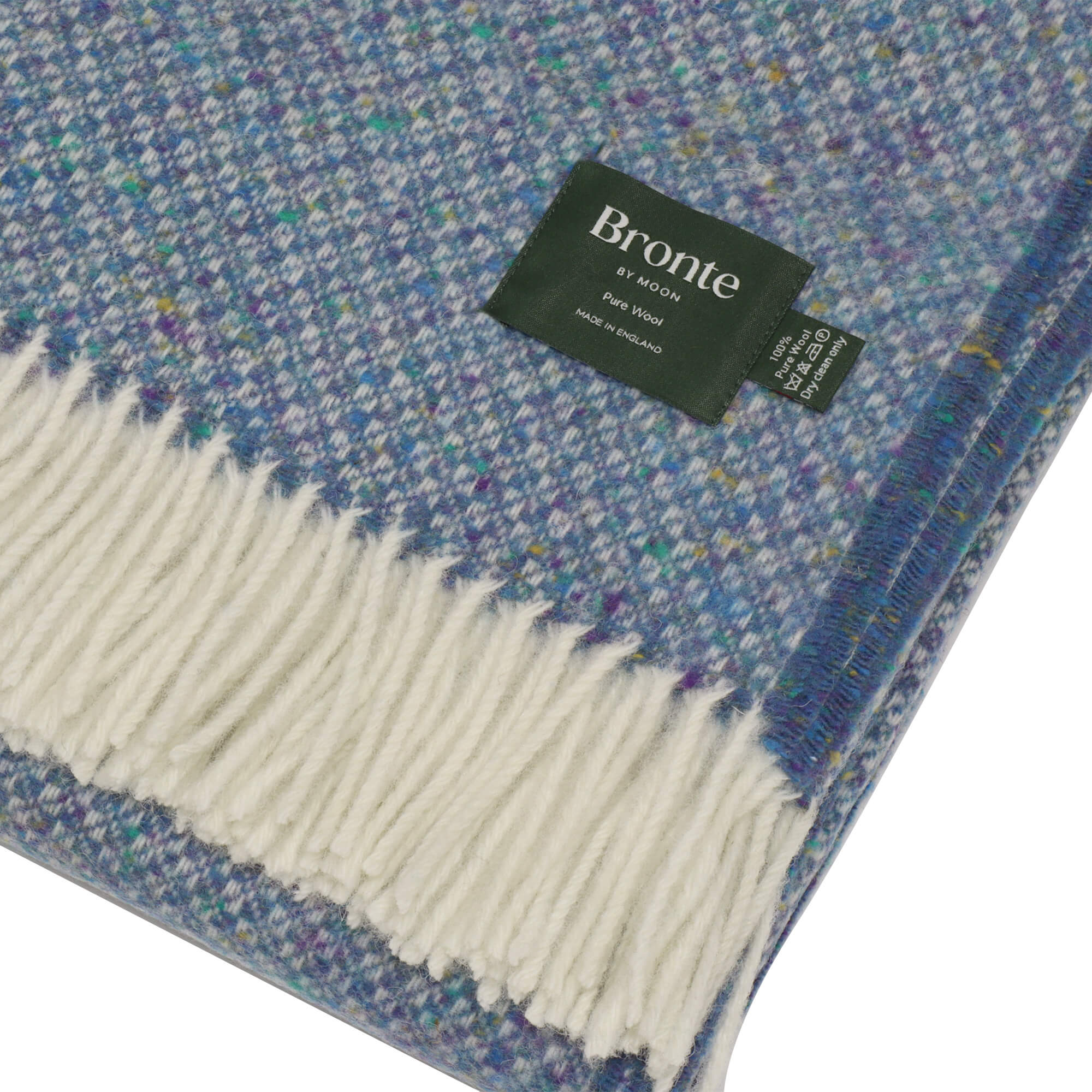 Bronte By Moon Donegal Wool Throw Blue - Image 4