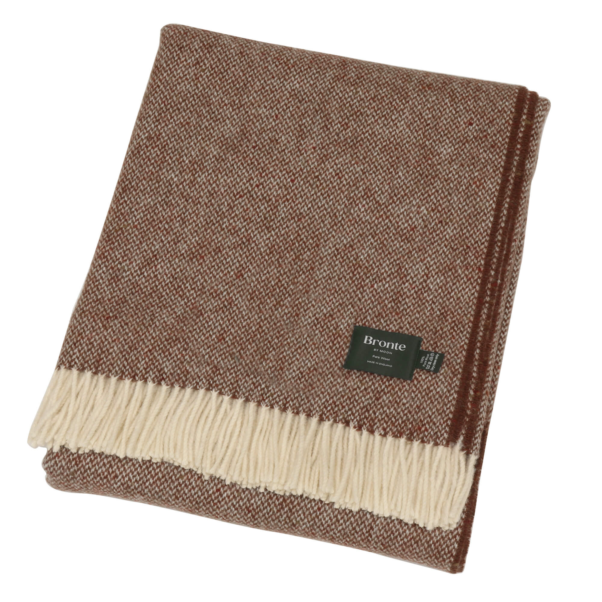 Bronte By Moon Donegal Wool Throw Brown