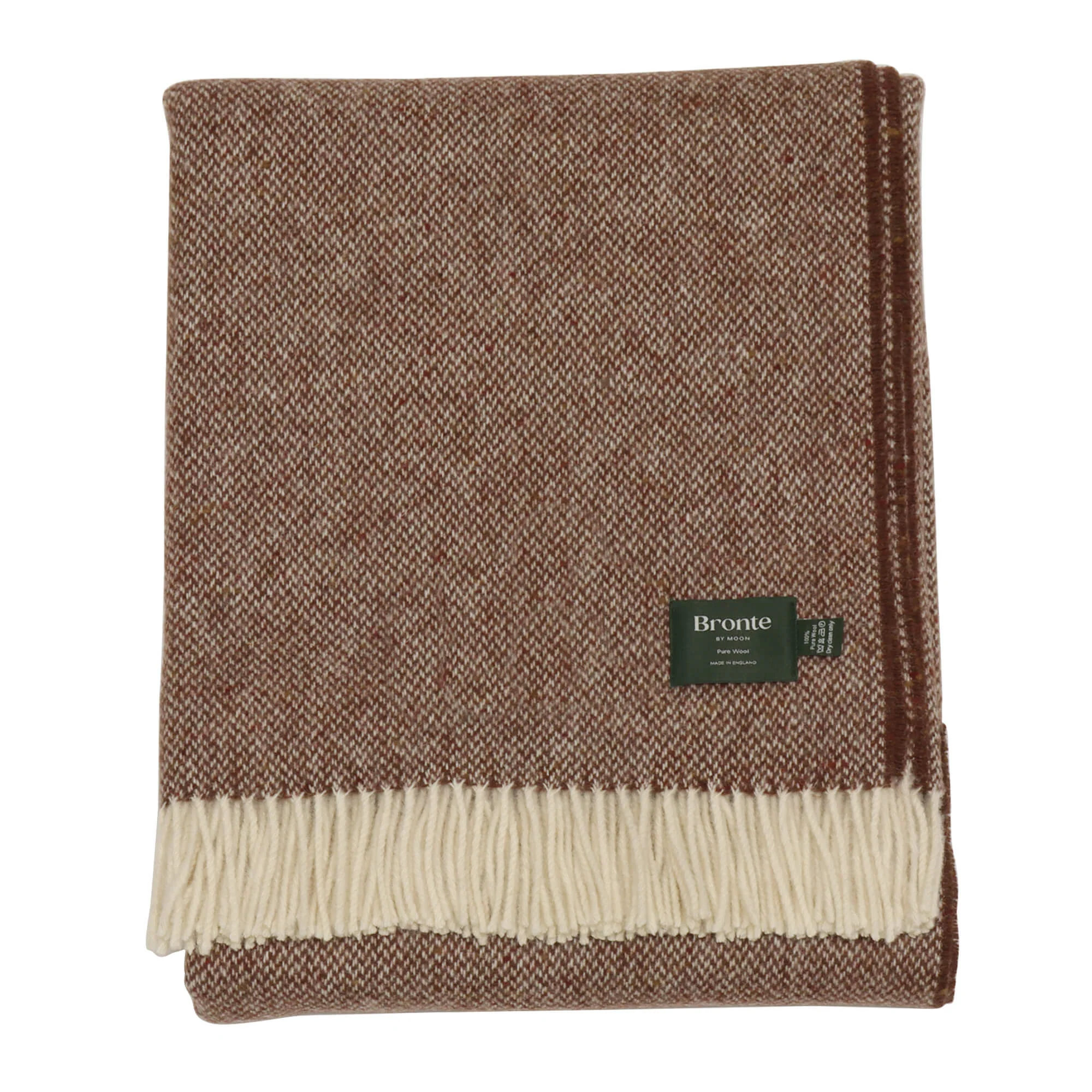 Bronte By Moon Donegal Wool Throw Brown - Image 3
