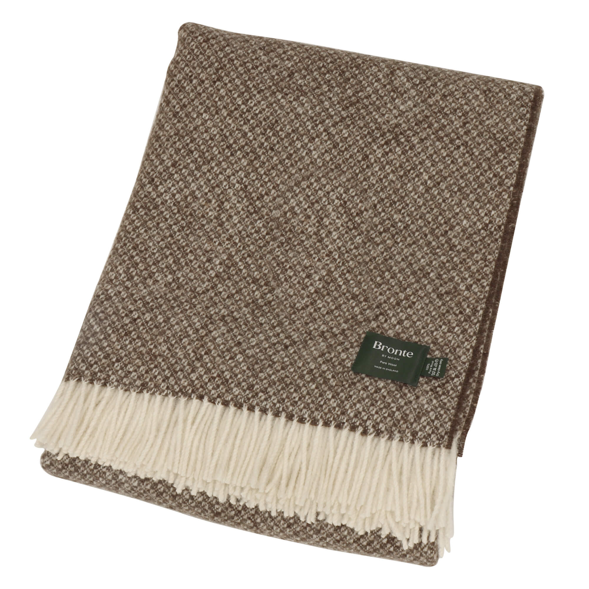 Bronte By Moon Donegal Wool Throw Umber