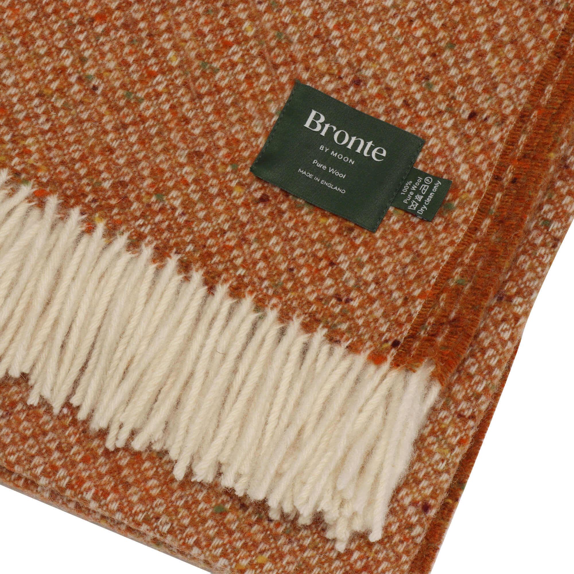 Bronte By Moon Donegal Wool Throw Orange - Image 4