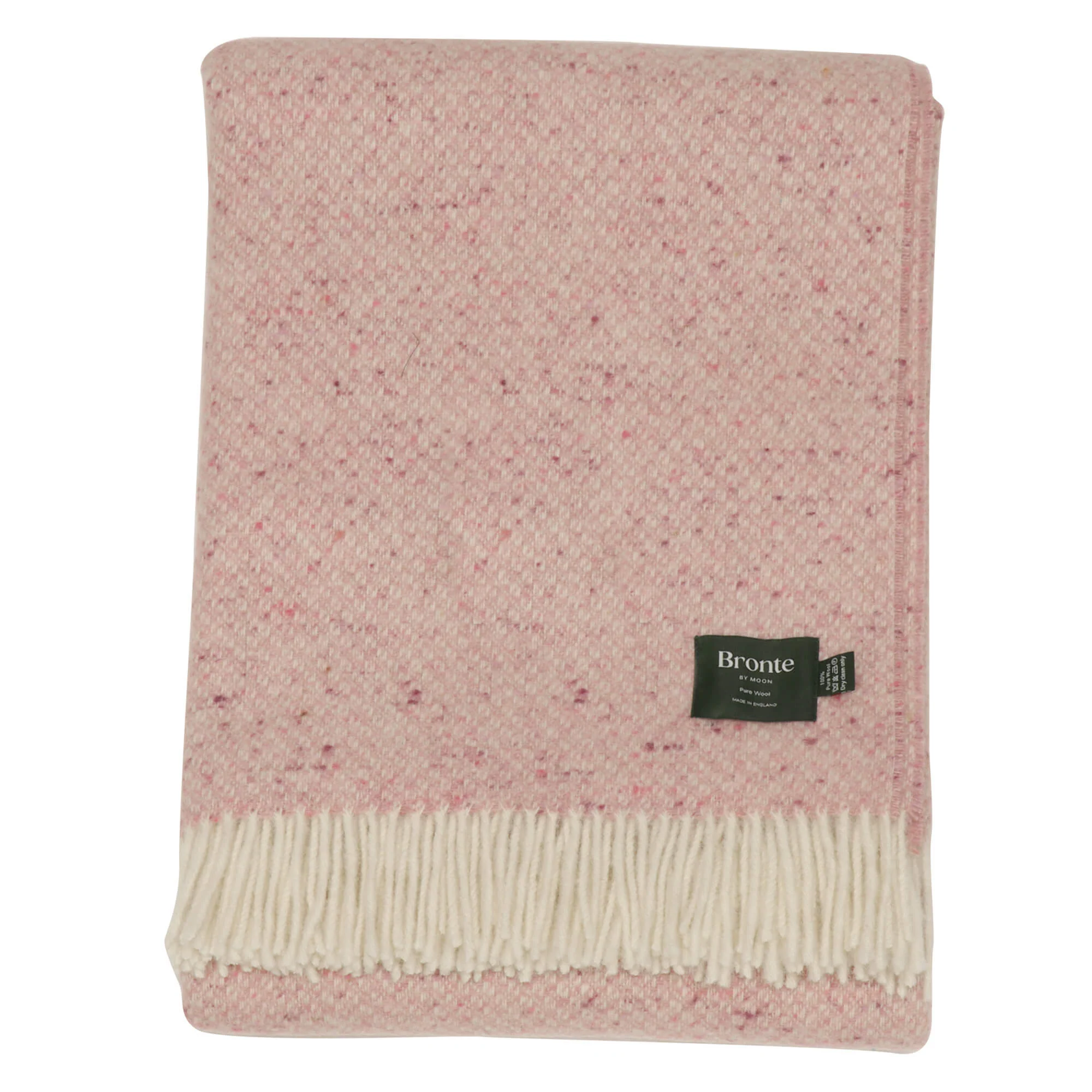 Bronte By Moon Donegal Wool Throw Pink - Image 3